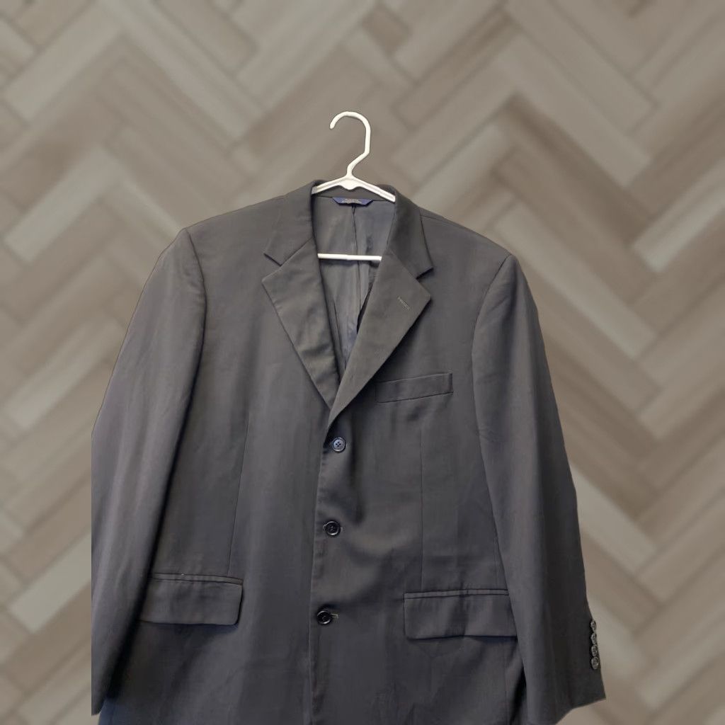 Brooks Brothers Brooks Brothers Blazer Men’s 41R Black Wool Two-Button Single-Breasted Notch Lapel Regular Jacket/Coat Size 42R - 1 Thumbnail