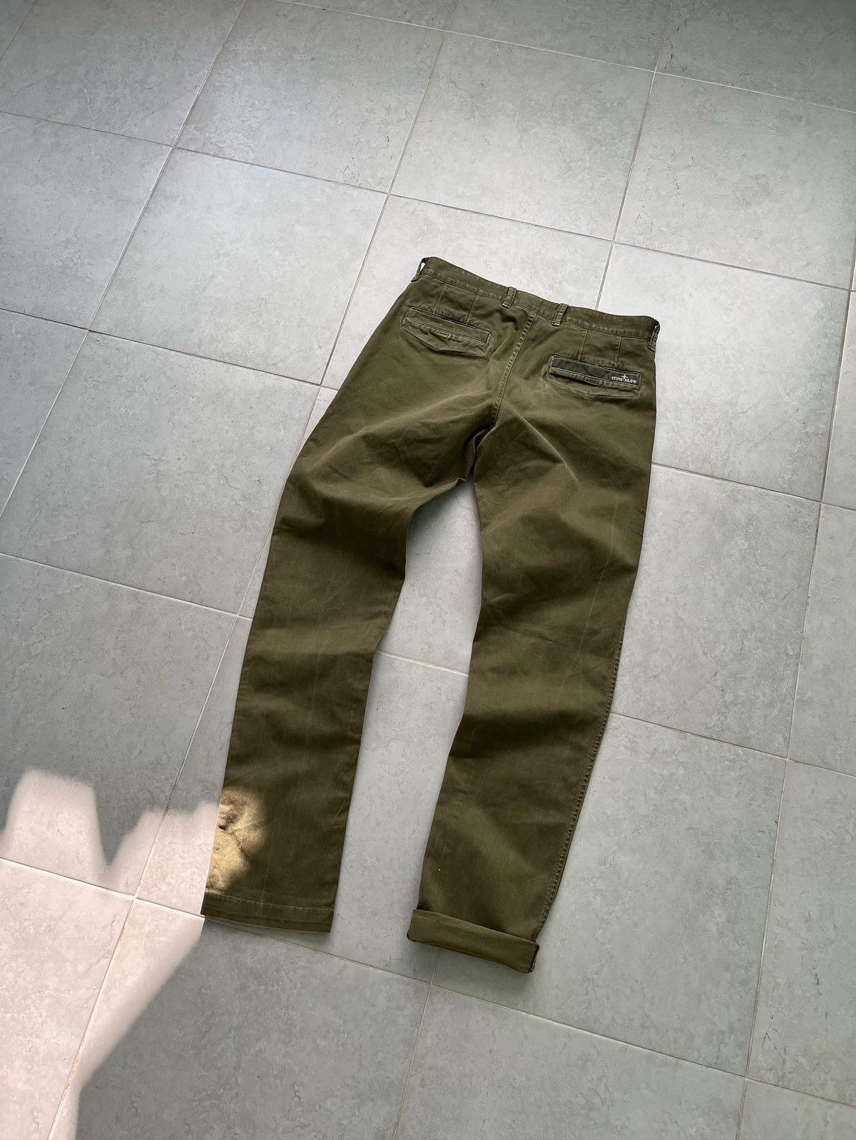 image of Italian Designers x Stone Island Vintage Stone Island Pants in Green, Men's (Size 31)