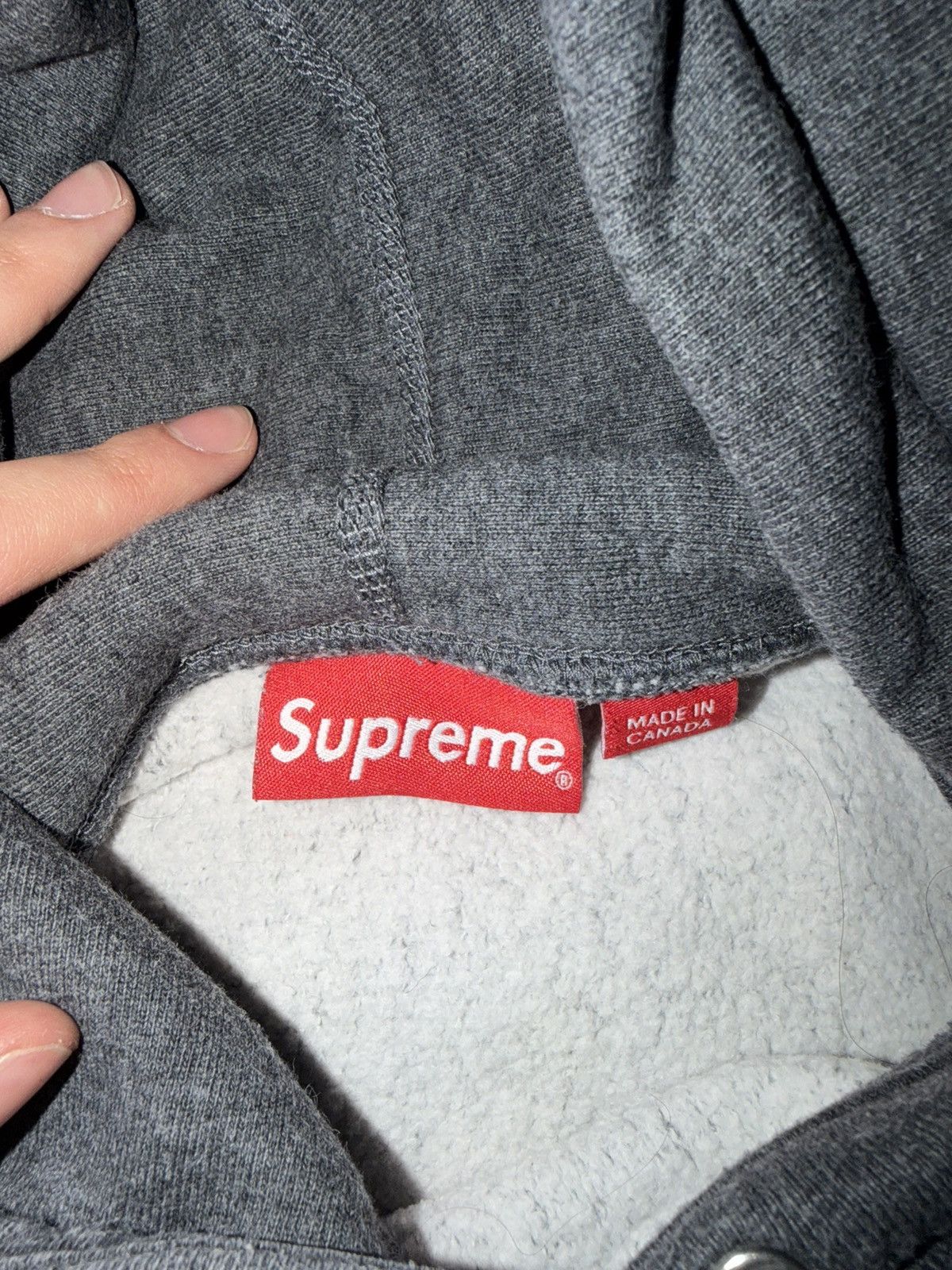 Supreme Supreme Grey logo Hoodie Size US XL / EU 56 / 4 - 3 Thumbnail