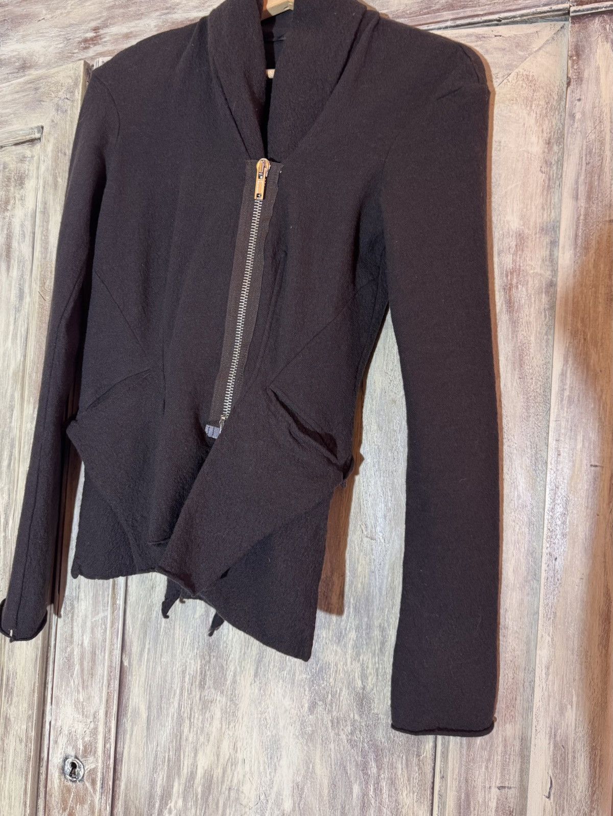 Haider Ackermann haider ackermann fw10 runway brown wool fitted jacket XS Size S / US 4 / IT 40 - 7 Thumbnail