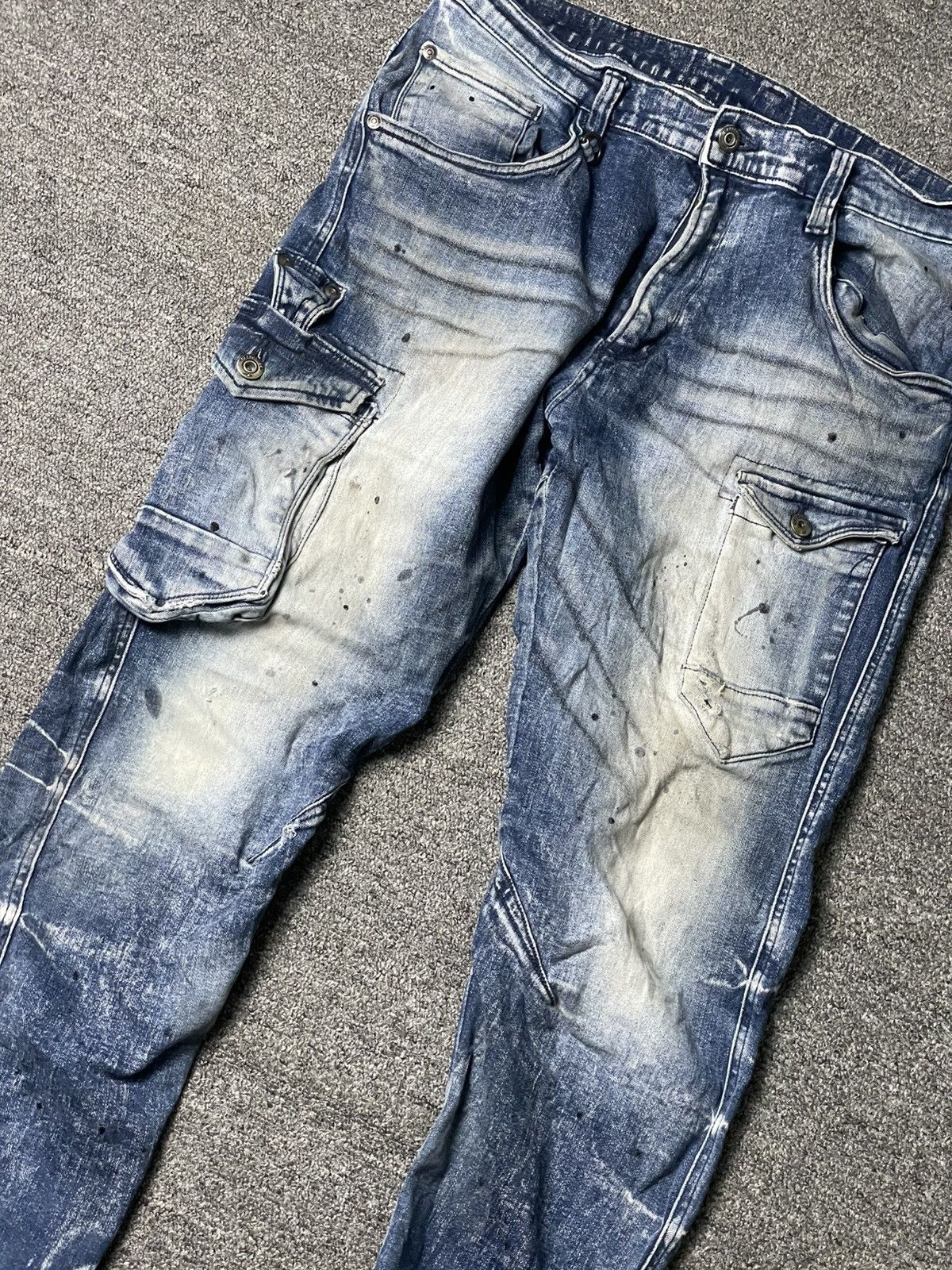 Japanese Brand × Vintage IZ Frontier 3D x Stretch Distressed Denim Jeans (104) Size US 32 / EU 48 - 2 Thumbnail