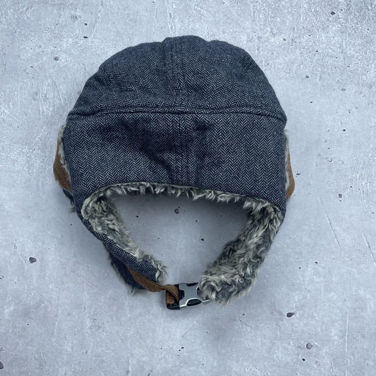 Hysteric Glamour × Vintage Crazy Y2K Mohair Fuzzy Hat Ushanka Punk Huge Size ONE SIZE - 7 Thumbnail