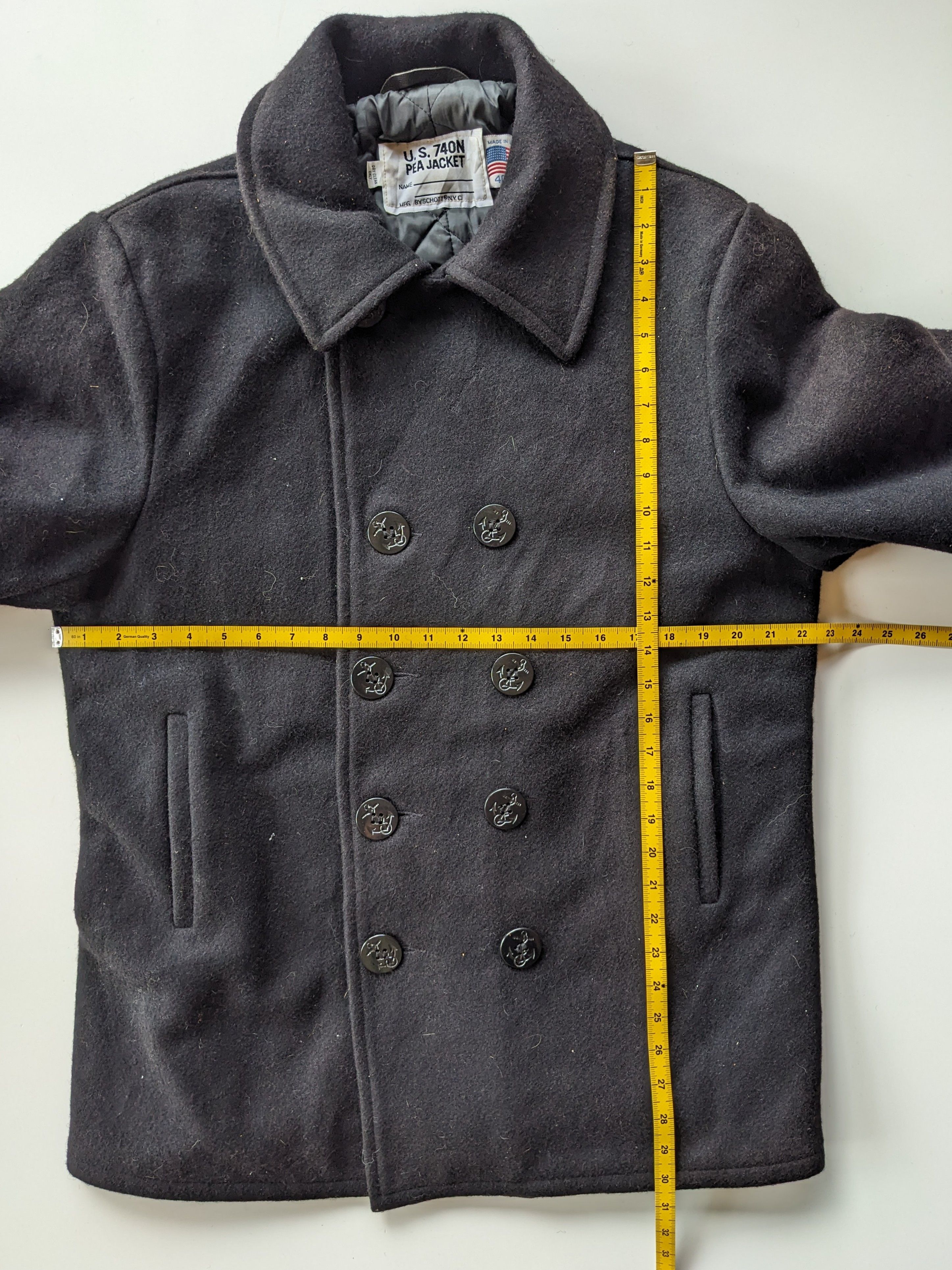 Schott Vintage Schott U.S 740N Peacoat wool jacket Size US XXS / EU 40 - 11 Thumbnail