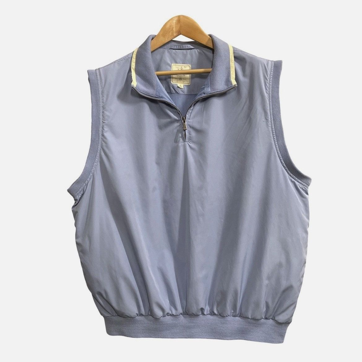 Brooks Brothers Brooks Brothers Mens XL Blue 1/4 Zip Golf Windbreaker Vest Size US XL / EU 56 / 4 - 1 Thumbnail