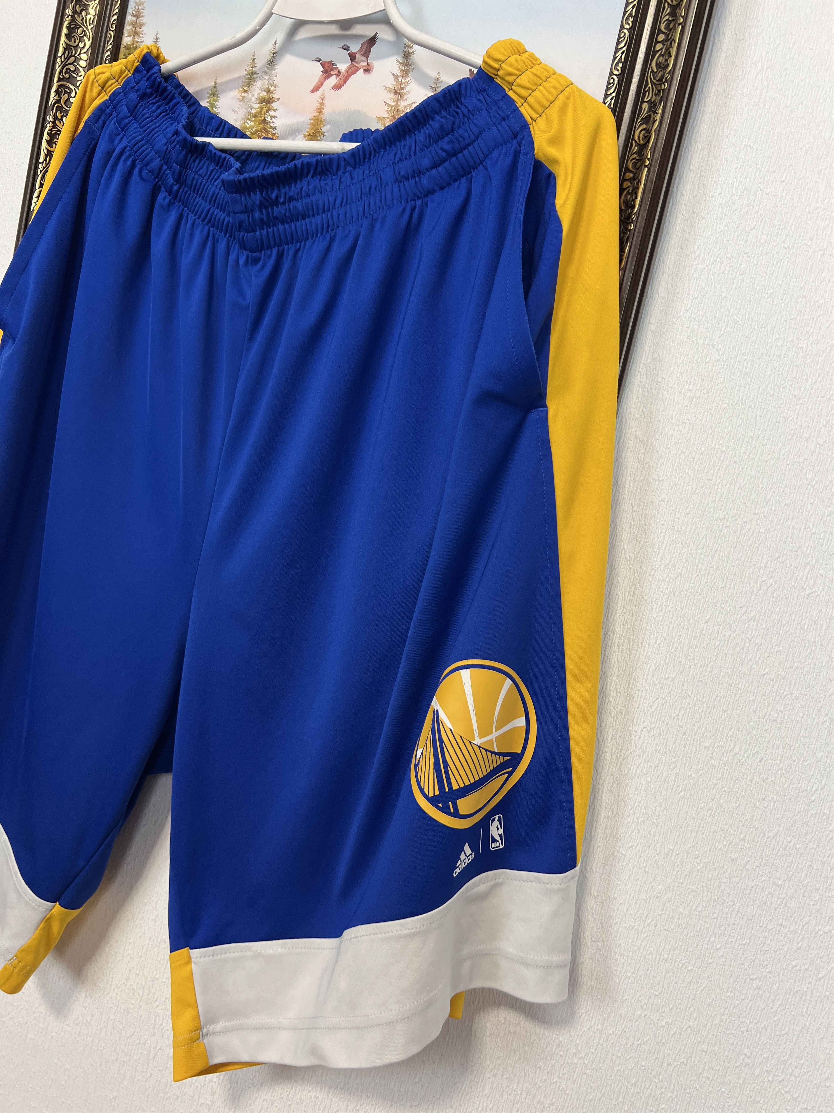 Adidas Adidas Golden State Warriors NBA Basketball Shorts Athletic Size US 38 / EU 54 - 2 Thumbnail
