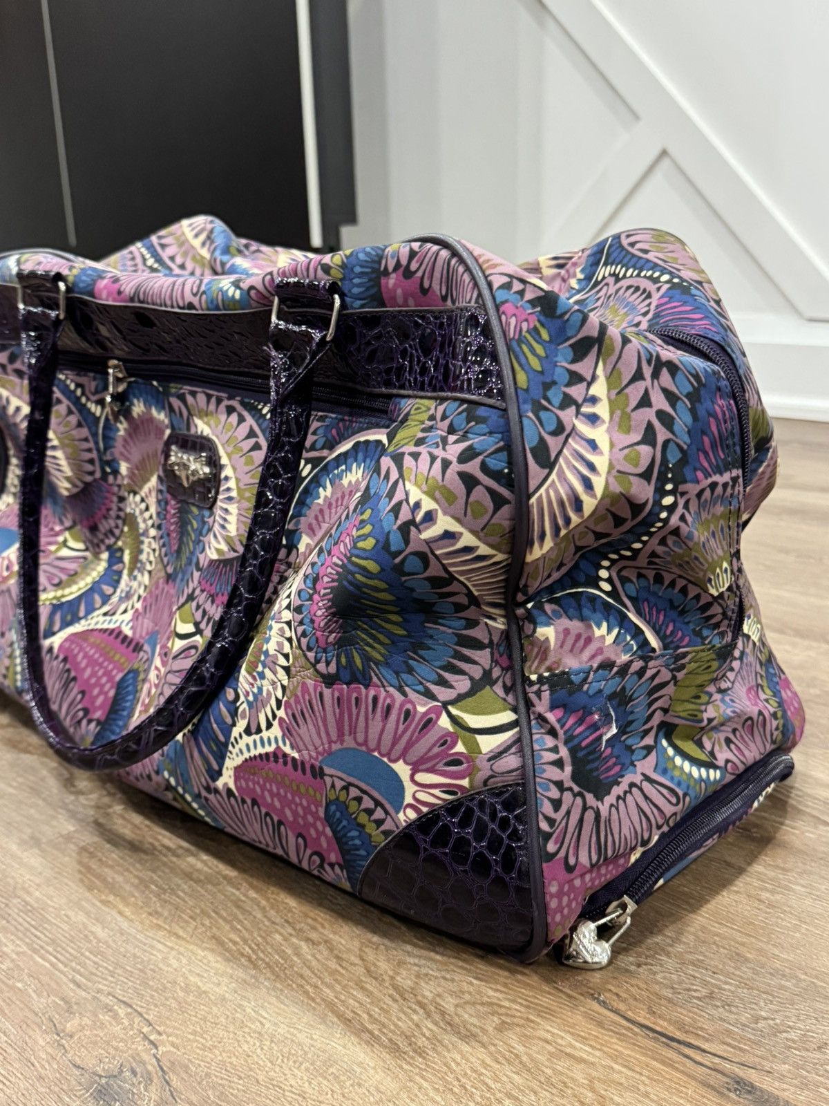 Vintage Kathy Van Zeeland Vintage Y2K Psychedelic Rolling Duffel Bag Size ONE SIZE - 7 Thumbnail