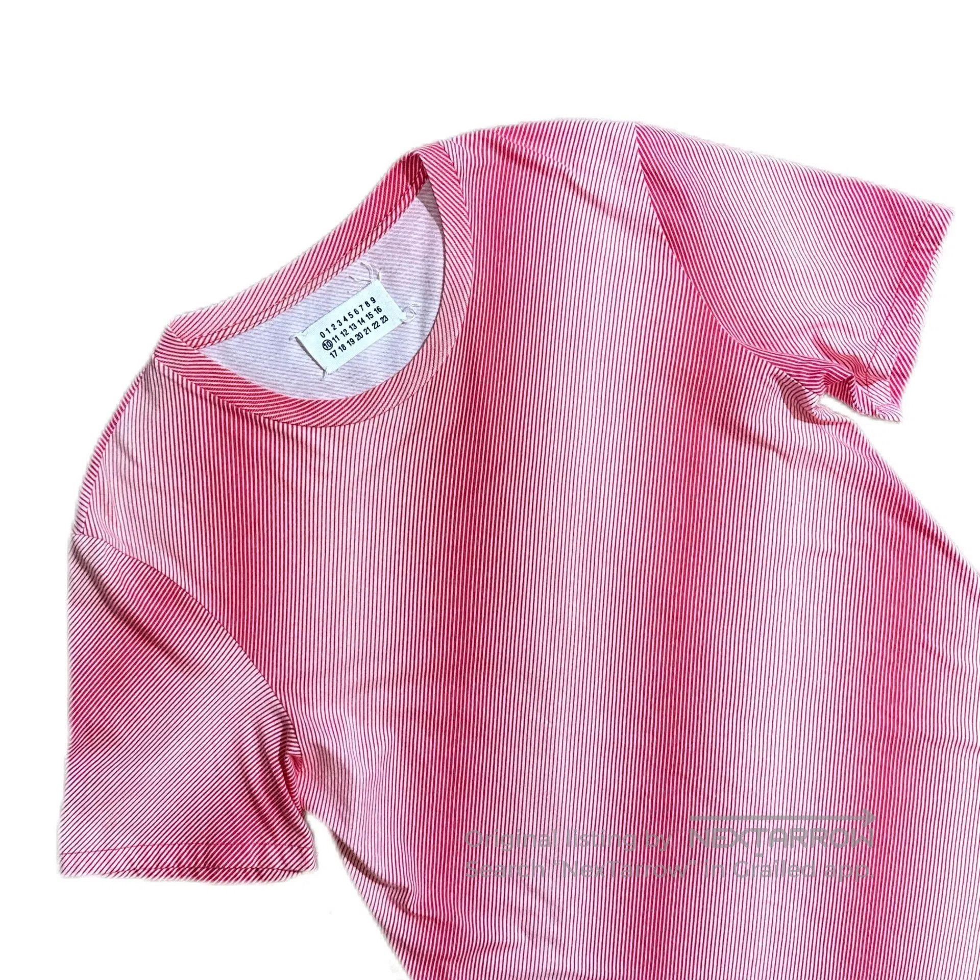 Maison Margiela Maison Margiela 2008 SS Pink Striped Tee. Size US S / EU 44-46 / 1 - 2 Thumbnail