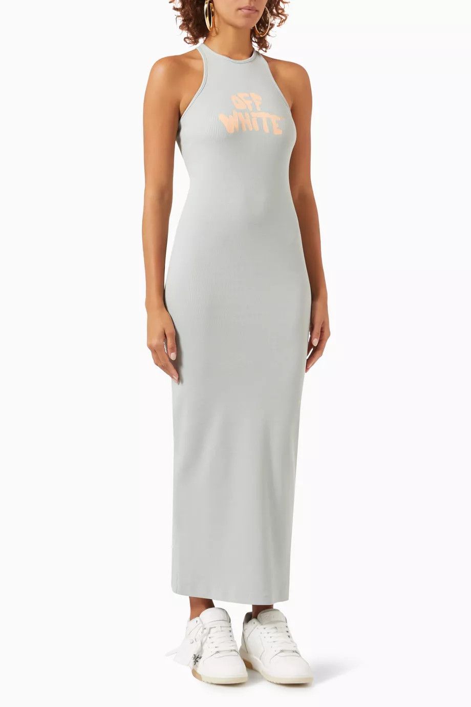 Off-White o1y1125 Maxi Dress in Gray Size S / US 4 / IT 40 - 1 Thumbnail