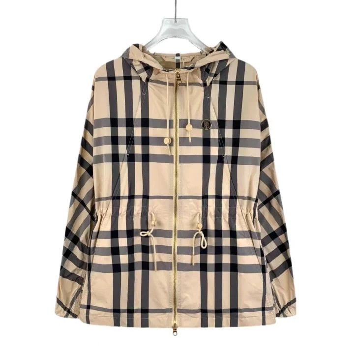 Burberry Brown Check Hooded Jacket