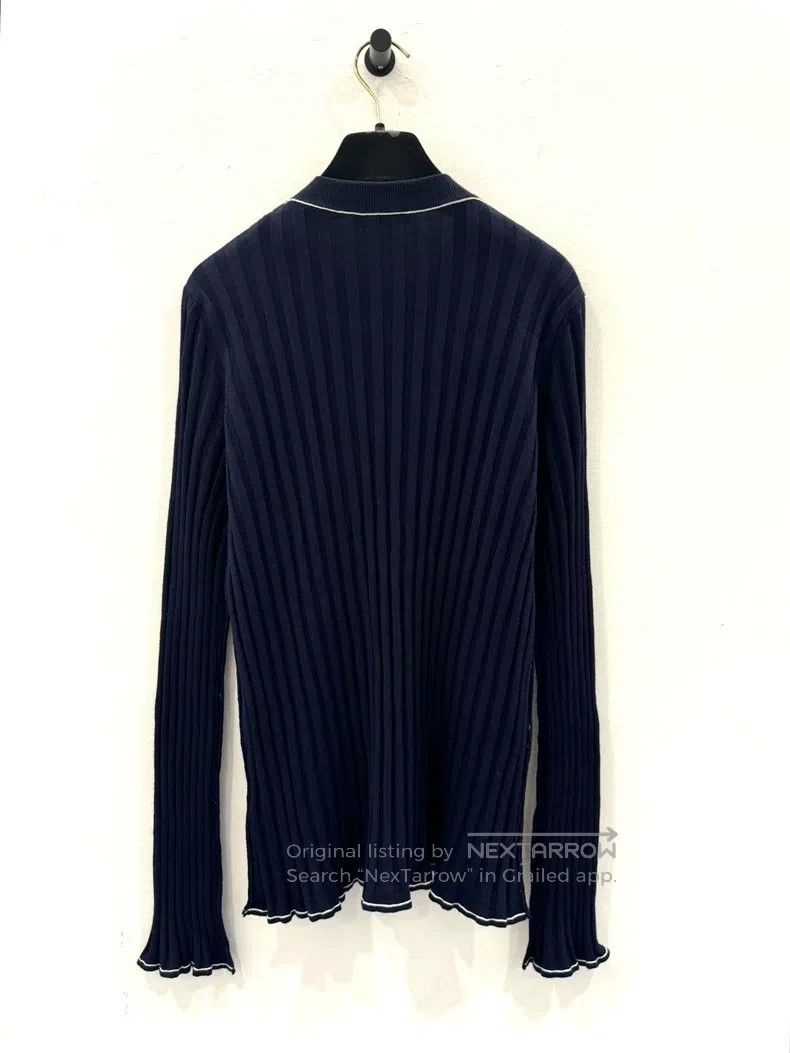 The Row The Row Dark Blue Vertical Women's Wool Sweater Size M / US 6-8 / IT 42-44 - 2 Thumbnail