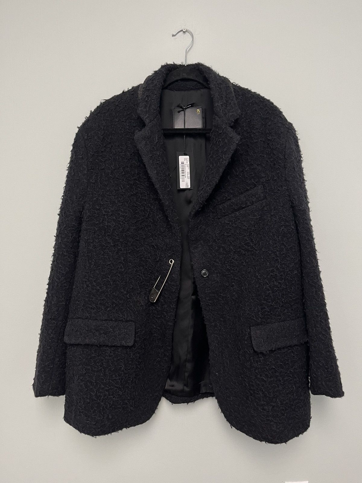 image of R13 Oversized Pin Blazer. Medium in Black, Men's