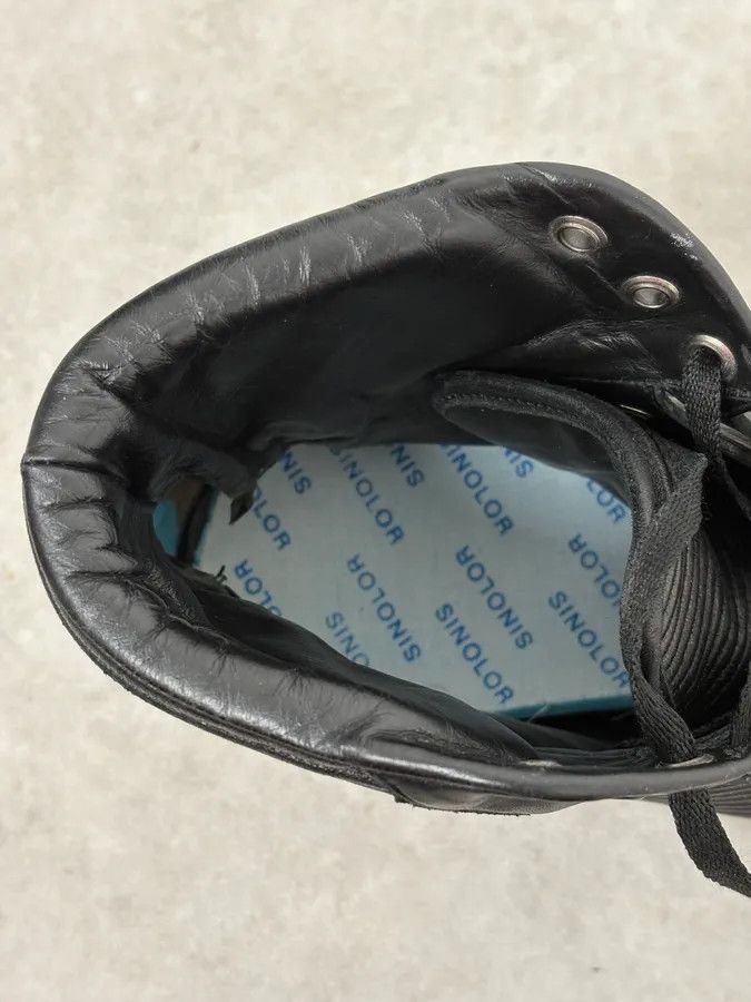 Balenciaga 2010s Balenciaga City Black Plissed Leather High Sneakers Size US 10.5 / EU 43-44 - 11 Thumbnail