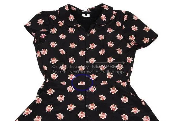 Comme des Garcons Comme Des Garcons Black Retro Flower Dress Size S / US 4 / IT 40 - 4 Thumbnail