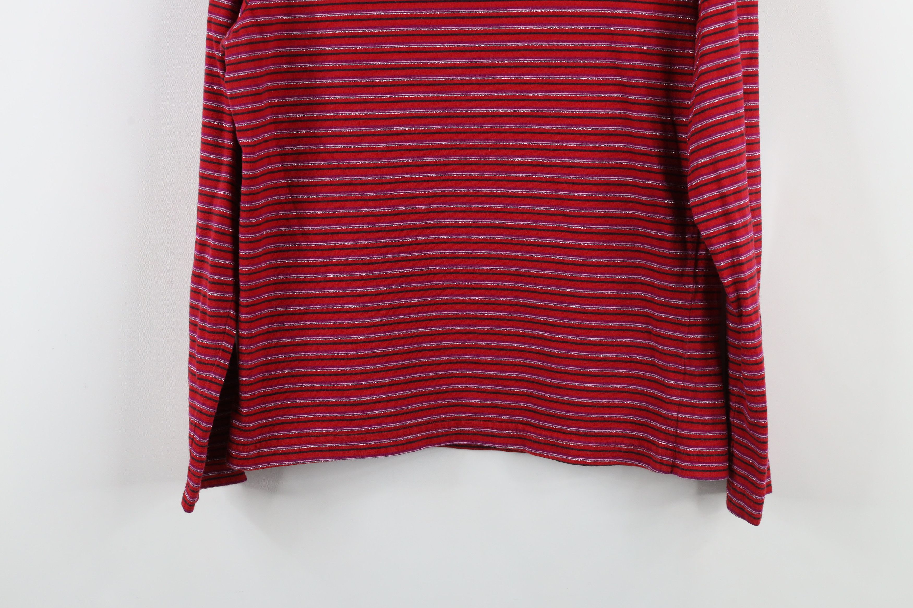 Vintage Vintage 90s Y2K Striped Long Sleeve Mock Neck T-Shirt Size S / US 4 / IT 40 - 8 Thumbnail
