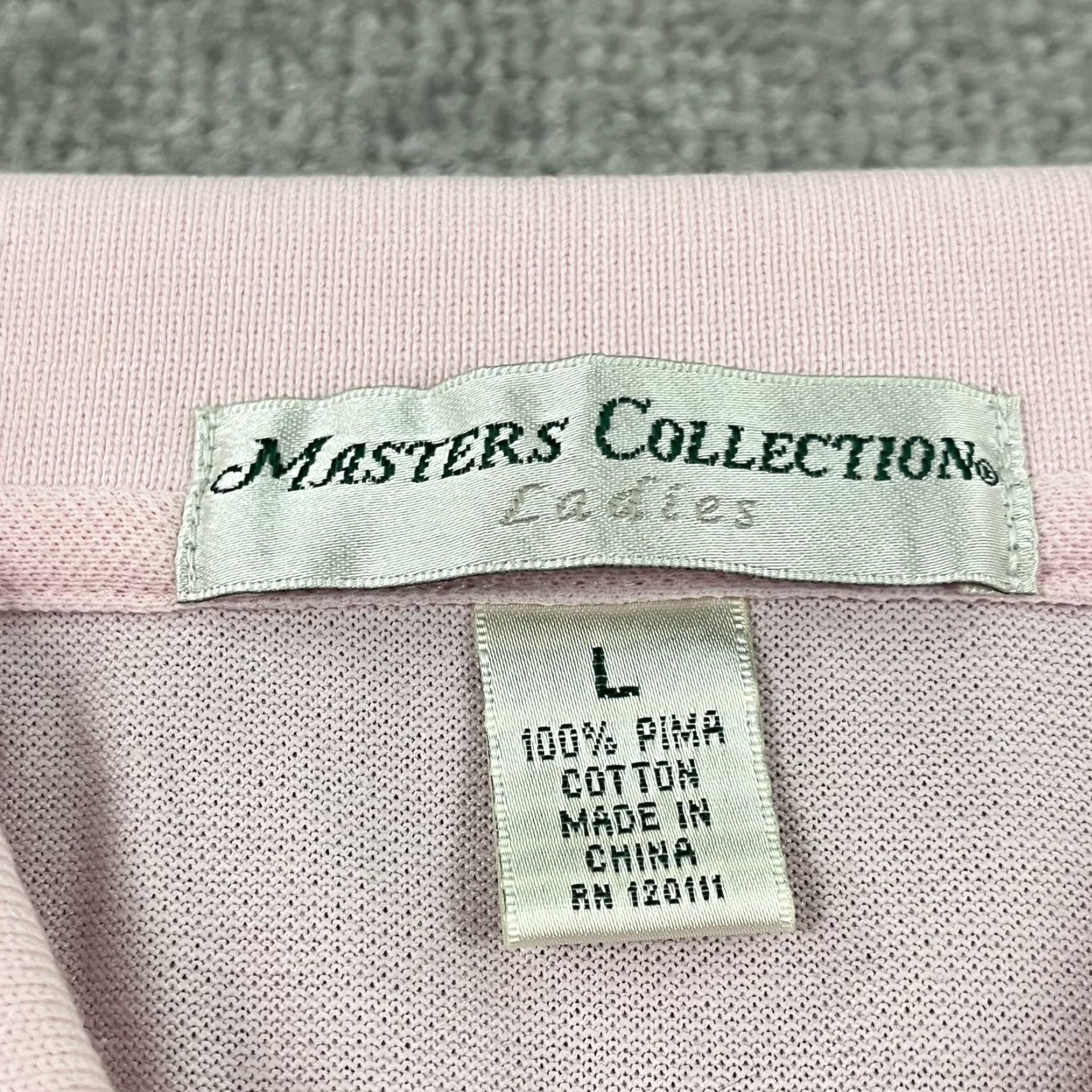 Vintage VINTAGE Masters Collection Polo Shirt Women Large Pink Cotton Short Sleeve Classic Preppy Sports Size L / US 10 / IT 46 - 4 Thumbnail