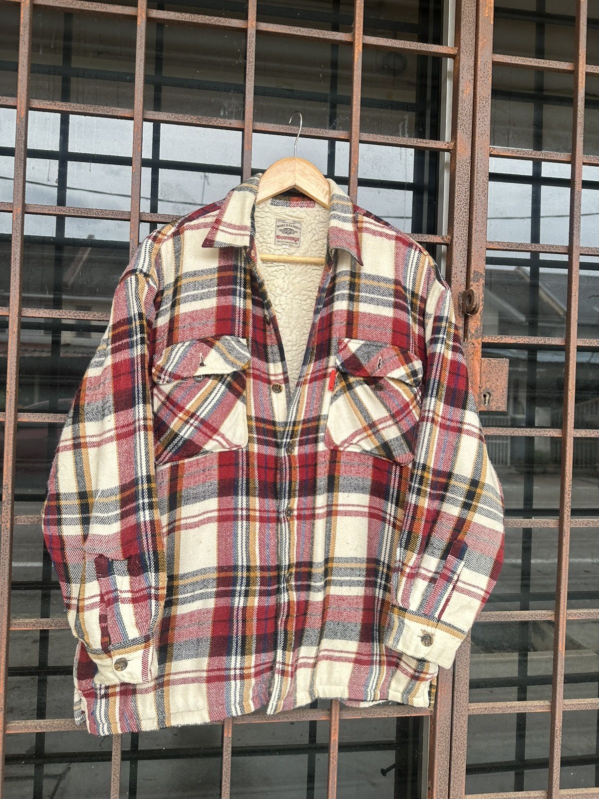 Vintage 👹Downing Fleece Lined Flannel Jacket Size US XL / EU 56 / 4 - 4 Thumbnail
