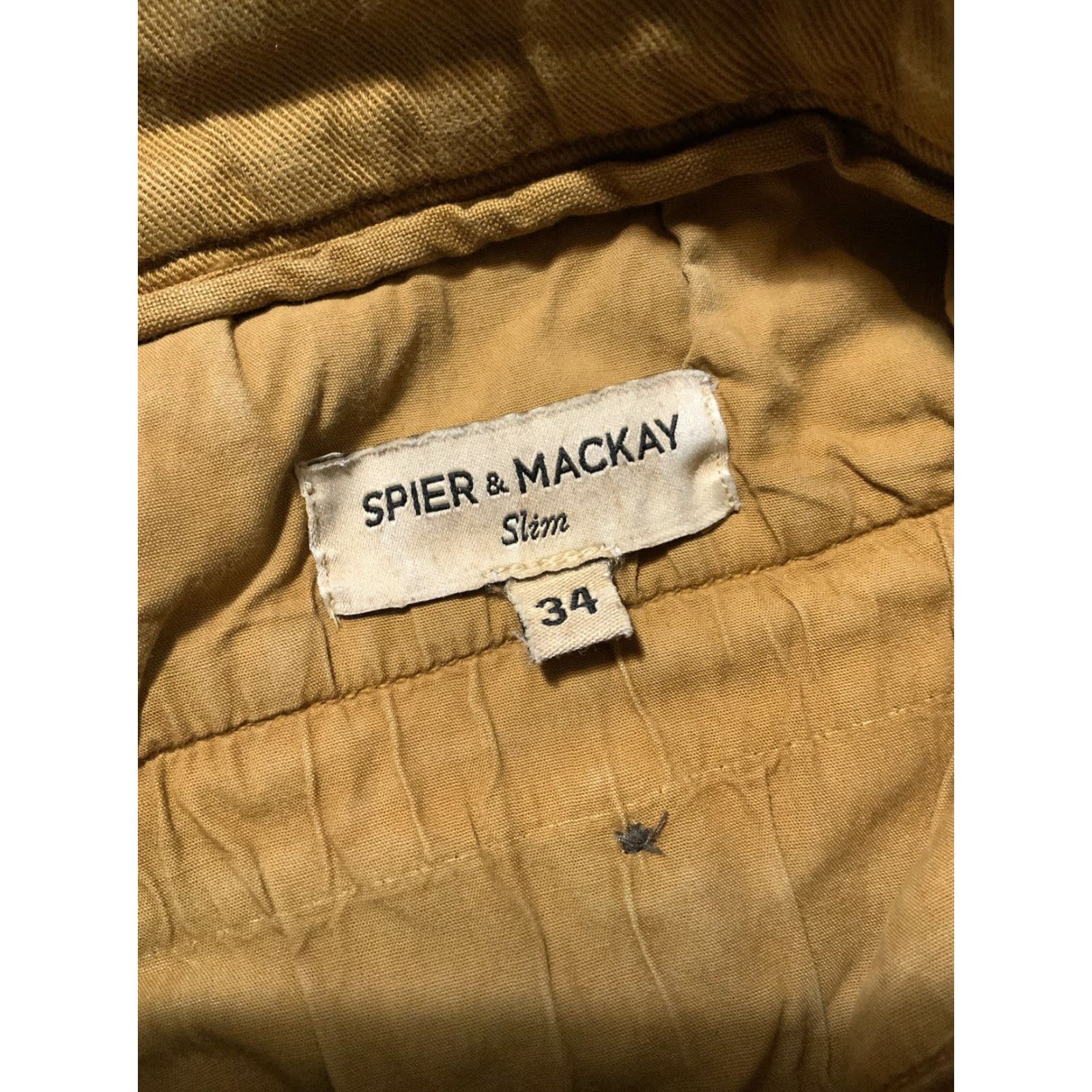 Vintage Spier & Mackay Slim Fit Premium Cotton Canvas Chino Khaki Pants Sz. 34 Men Regular 34 Khaki Chino Pants Slim Fit Cotton Canvas Inseam 30 Mens Size US 34 / EU 50 - 4 Thumbnail