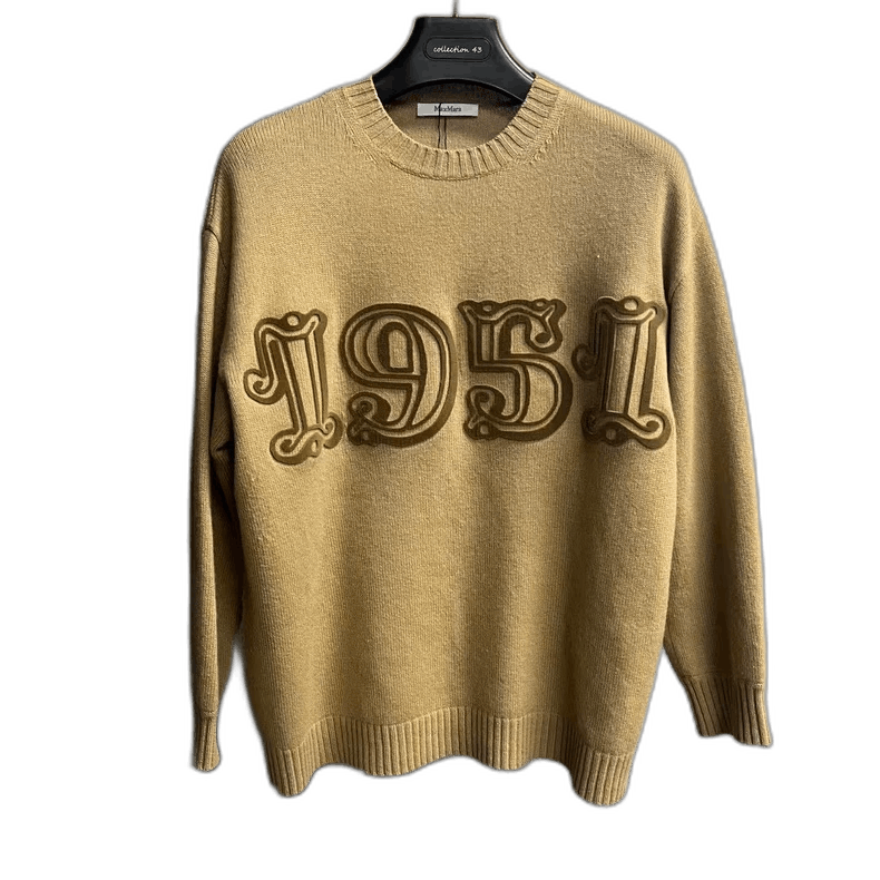 Max Mara Brown Loose Long Sleeve Sweater
