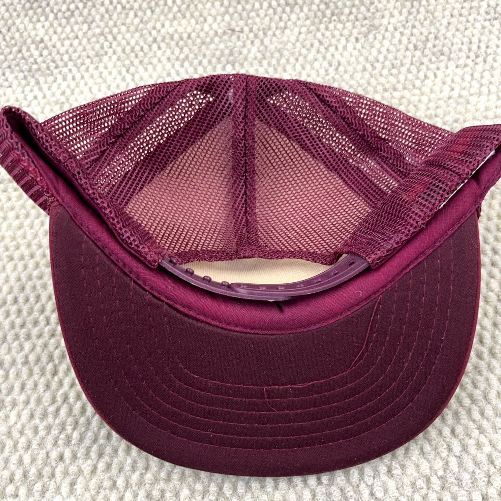 Vintage VINTAGE Norfolk Southern Trucker Hat Cap Pocahontas Railroad Railway Maroon 80s U9 Mens Size ONE SIZE - 4 Thumbnail
