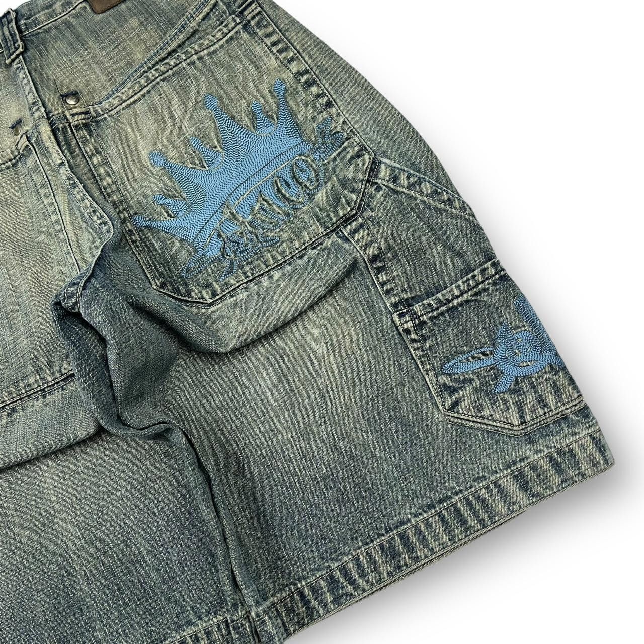 JNCO JNCO Men's Blue Shorts Size US 29 - 2 Thumbnail