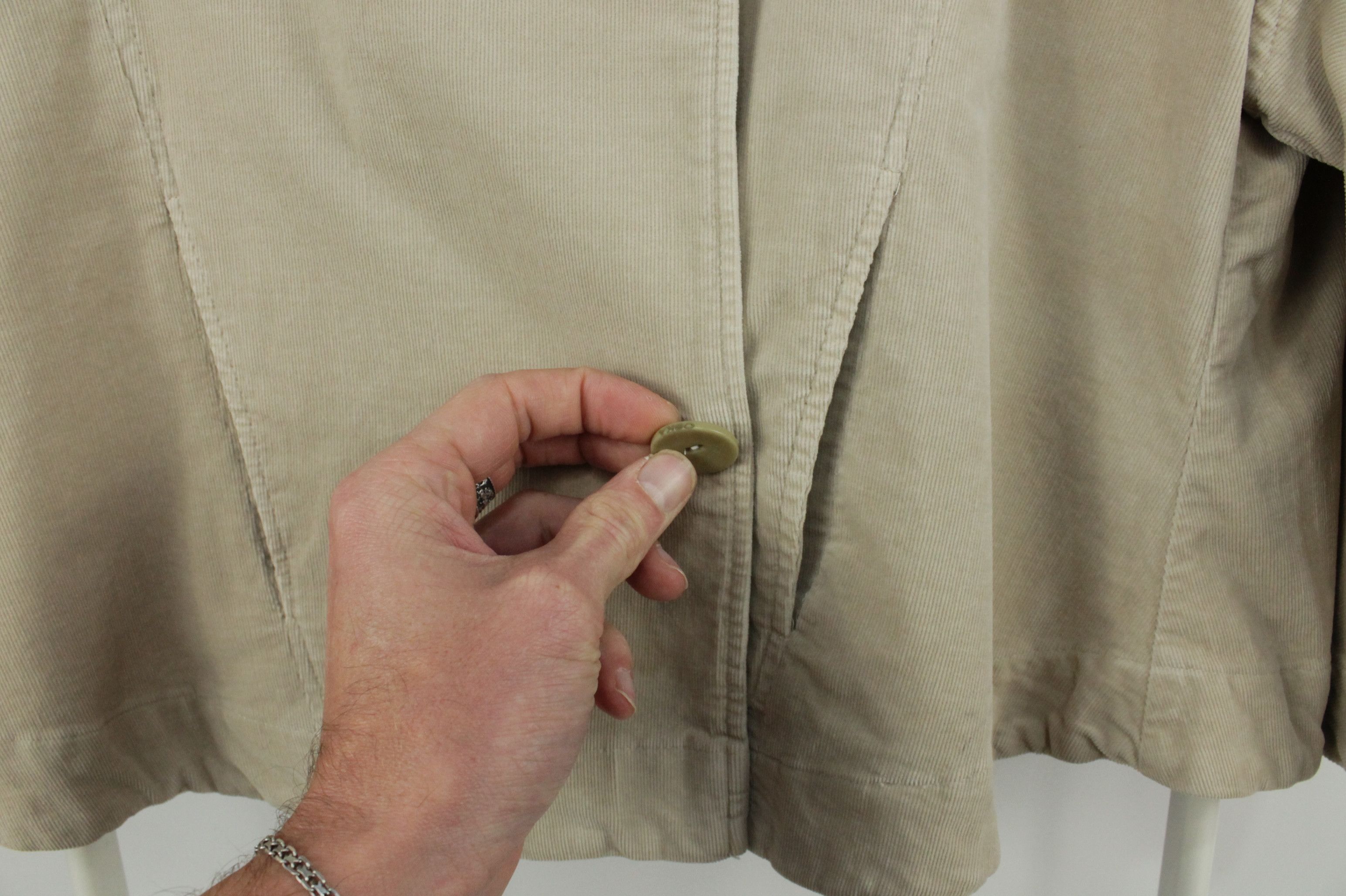 OSKA Oska Beige Corduroy Wide Fit Jacket Size M / US 6-8 / IT 42-44 - 6 Thumbnail