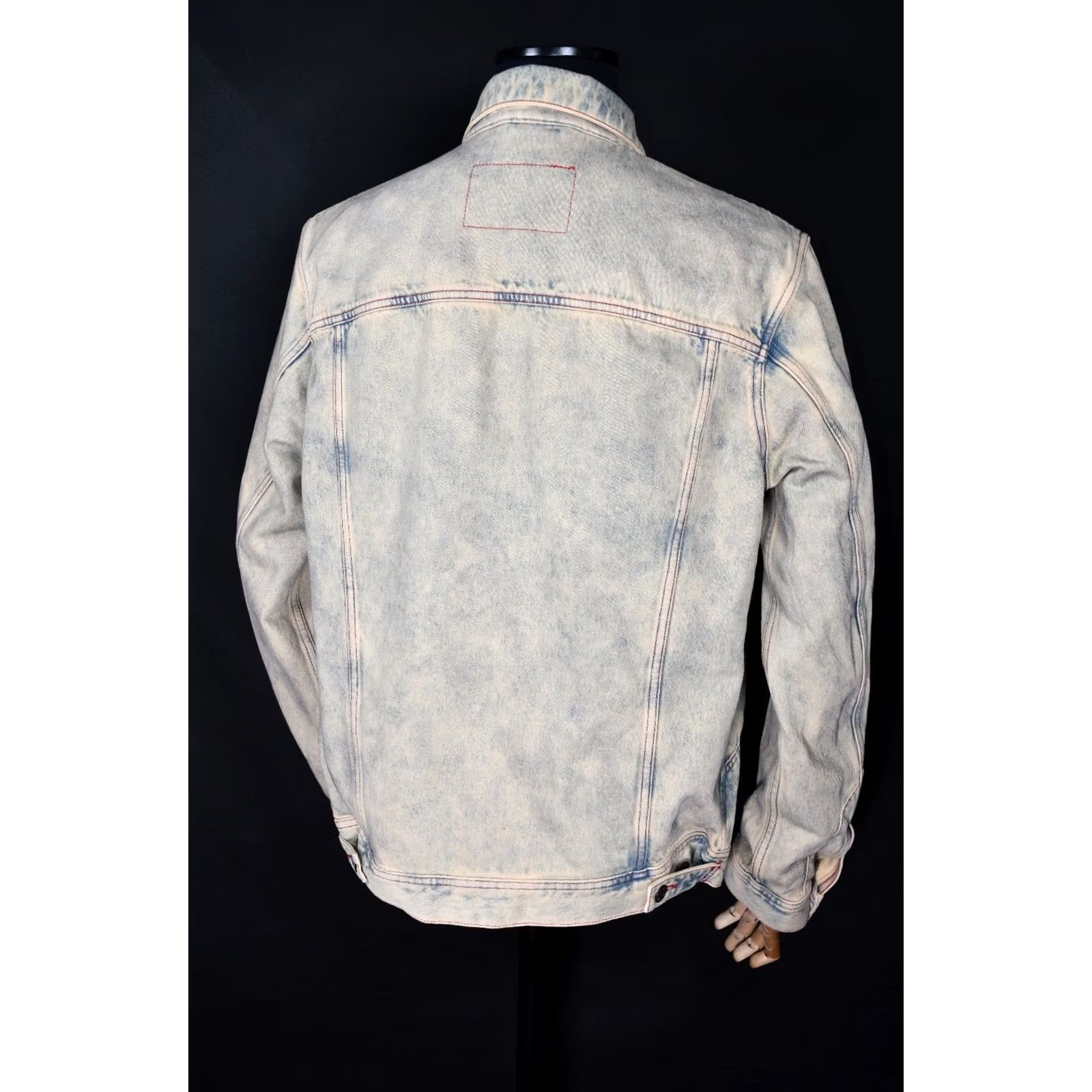 Diesel DIESEL C-L-D-Riley Marbled Trucker Denim Jacket Men's L Casual Cotton Denim Jacket Blue 100% Cotton Regular Size L Mens Size US L / EU 52-54 / 3 - 4 Thumbnail