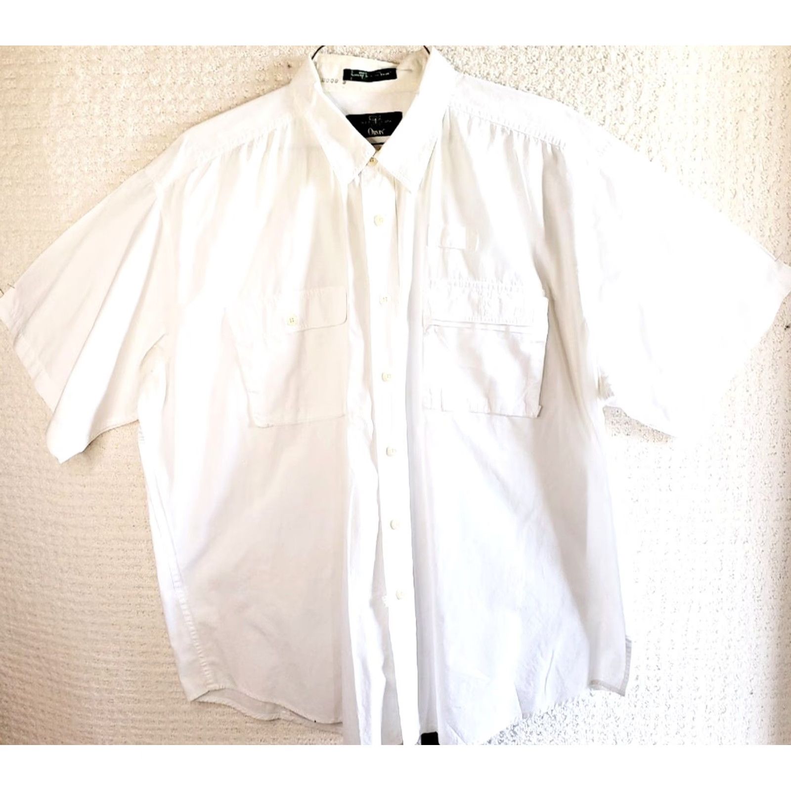 Orvis Orvis Button-Up Shirt Men L White Short Sleeve Cotton Fishing Collared Pocketed Casual Travel Workwear Size US L / EU 52-54 / 3 - 2 Thumbnail