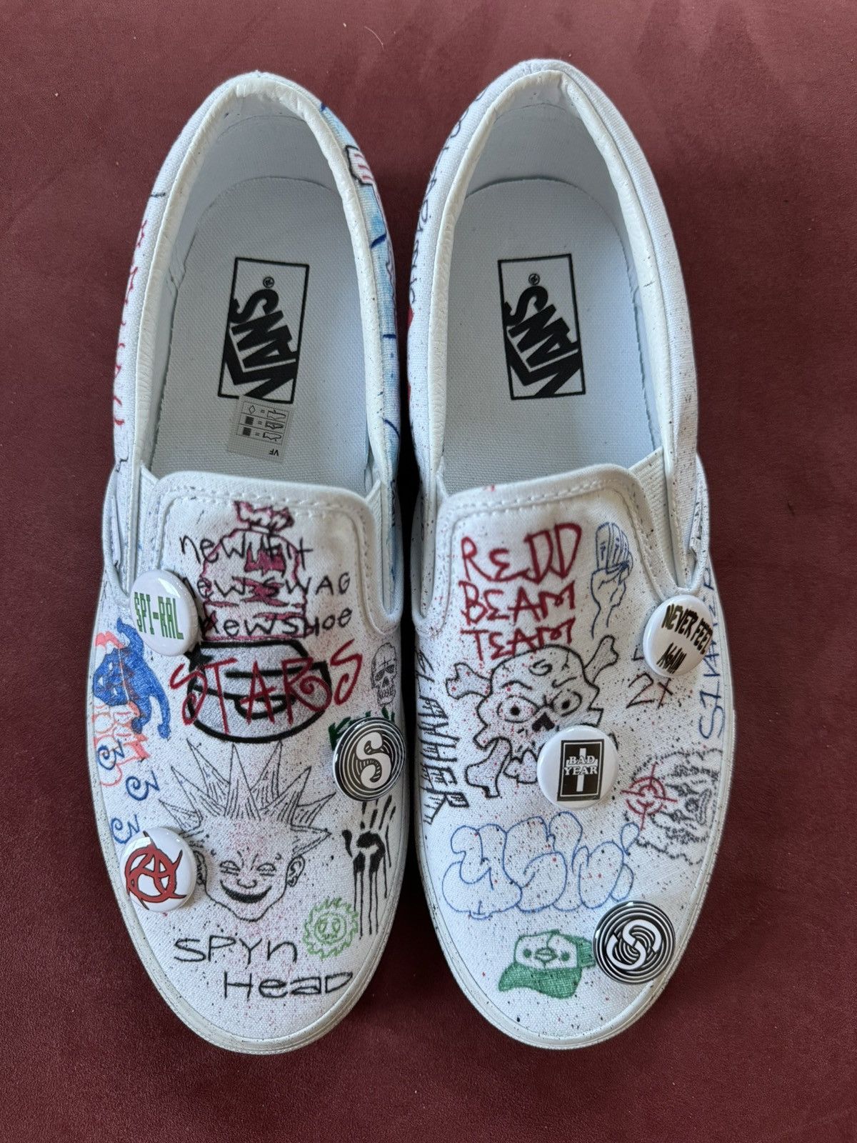 Vans Custom Vans Slip Ons Size US 9 / EU 42 - 1 Thumbnail
