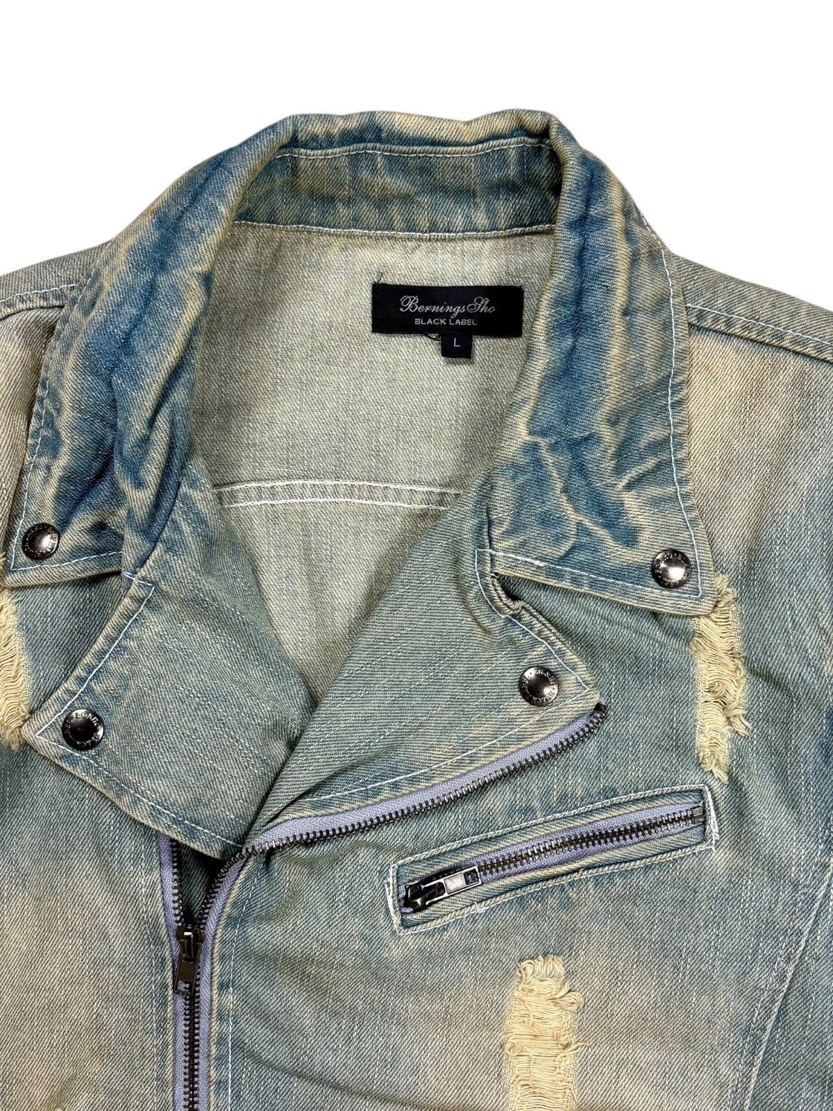 BUFFALO BOBS 2000s Berning Sho - Mud Wash Crash Denim Jacket Size US M / EU 48-50 / 2 - 6 Thumbnail