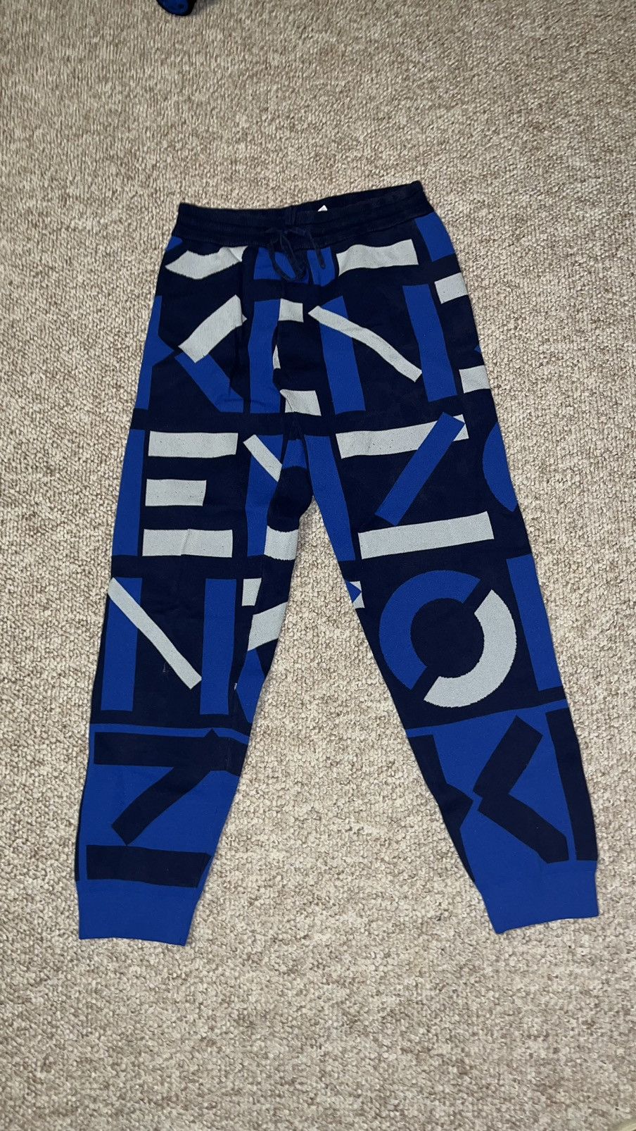 image of Kenzo Monogram Pants in Blue, Men's (Size 30)