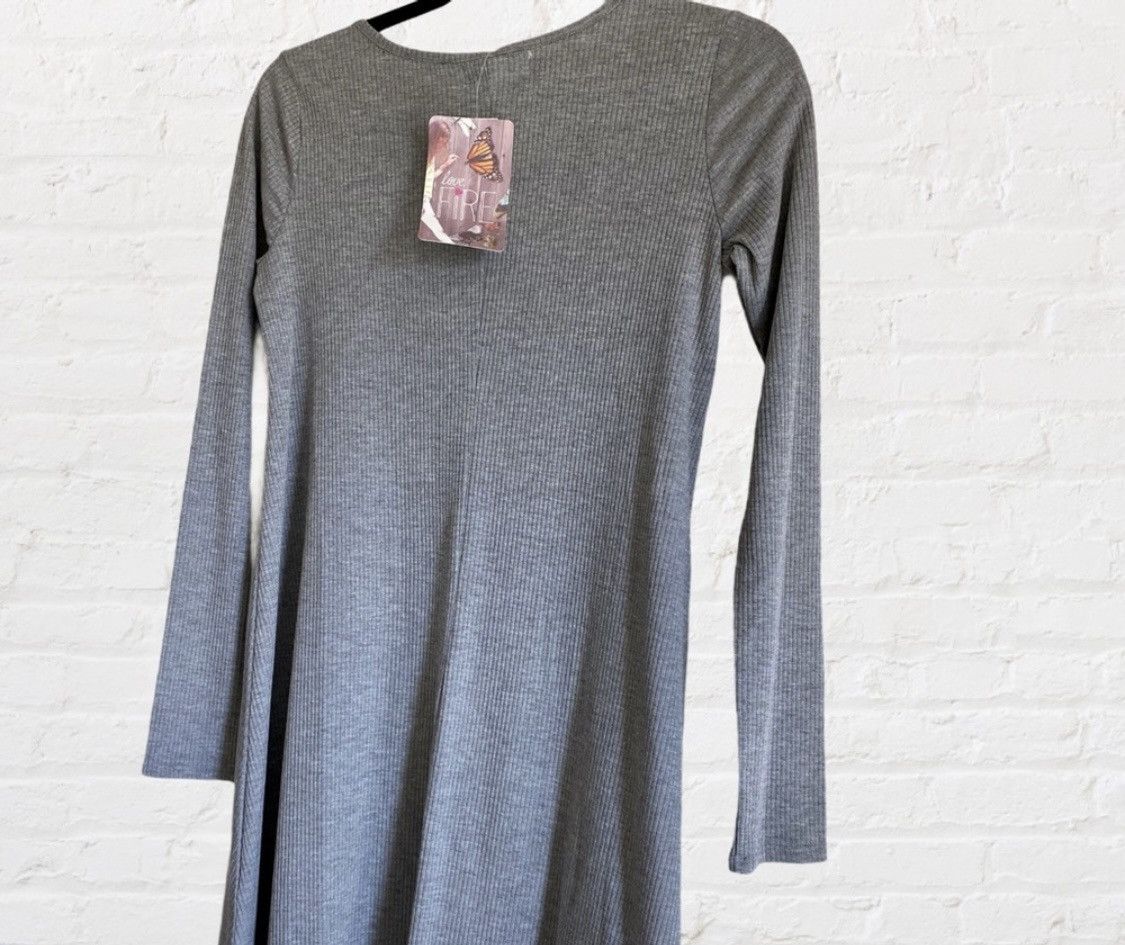 Other RIBBED CHRIS CROSS CUTOUT LONG SLEEVE MINI DRESS Size S / US 4 / IT 40 - 4 Thumbnail