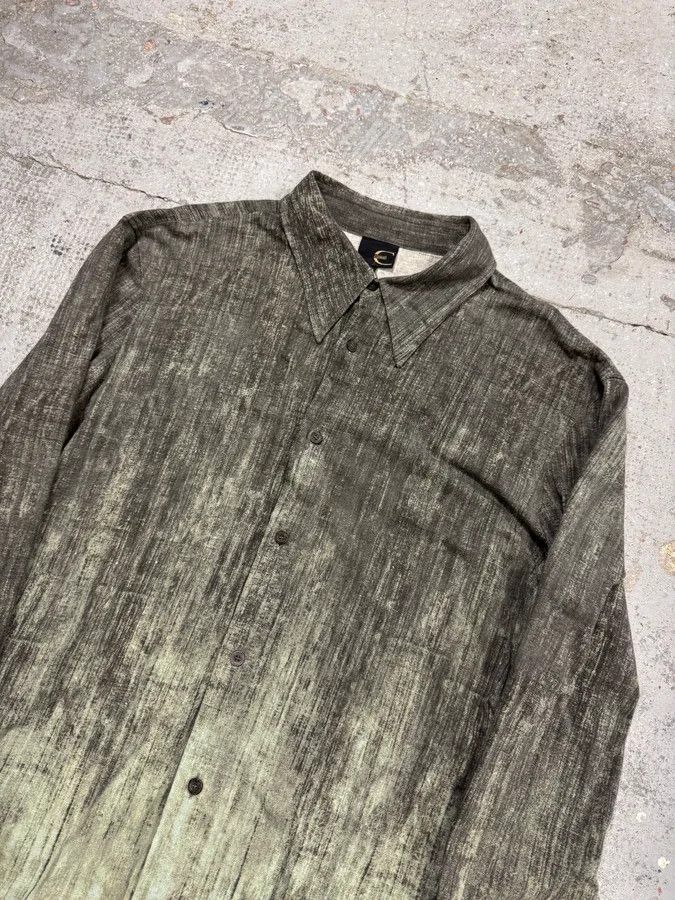 Just Cavalli 2000S Cavalli Elevated Brut Raw Fabric Shirt Size US L / EU 52-54 / 3 - 7 Thumbnail