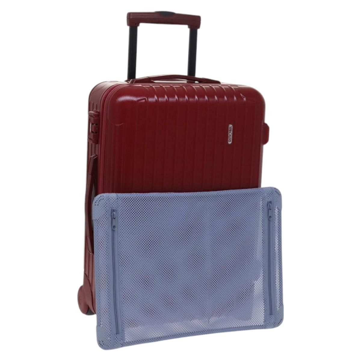 RIMOWA Polycarbonate Suitcase Plastic Red Auth am7768