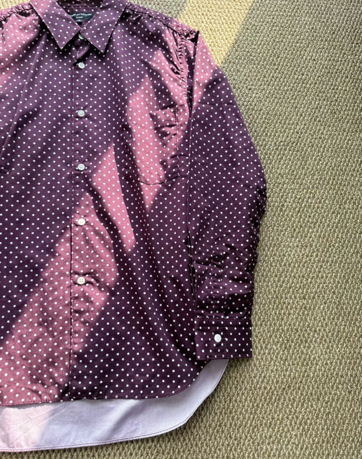 Comme des Garcons COMME des GARÇONS Base White Polka Dot Panel Shirt K23 Size US S / EU 44-46 / 1 - 3 Thumbnail