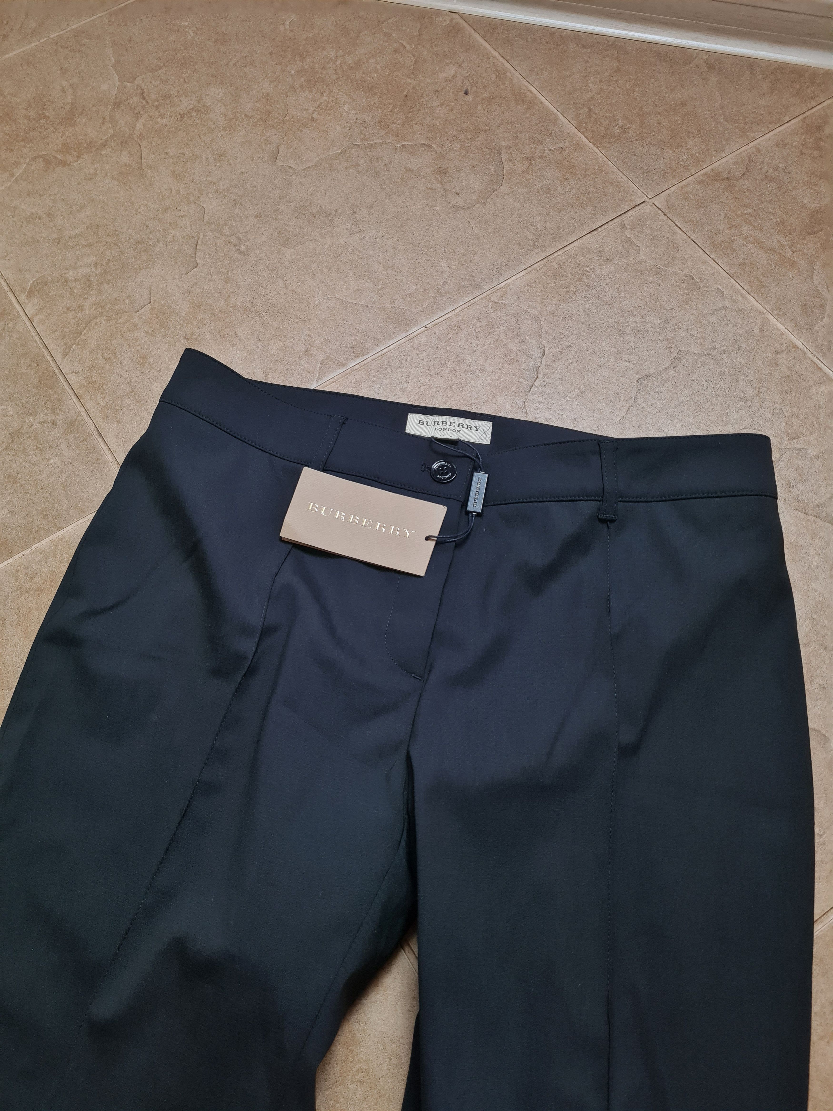 Burberry Vintage Pant Burberry London Wool Black Dress womens Pants Size 32" / US 10 / IT 46 - 3 Thumbnail