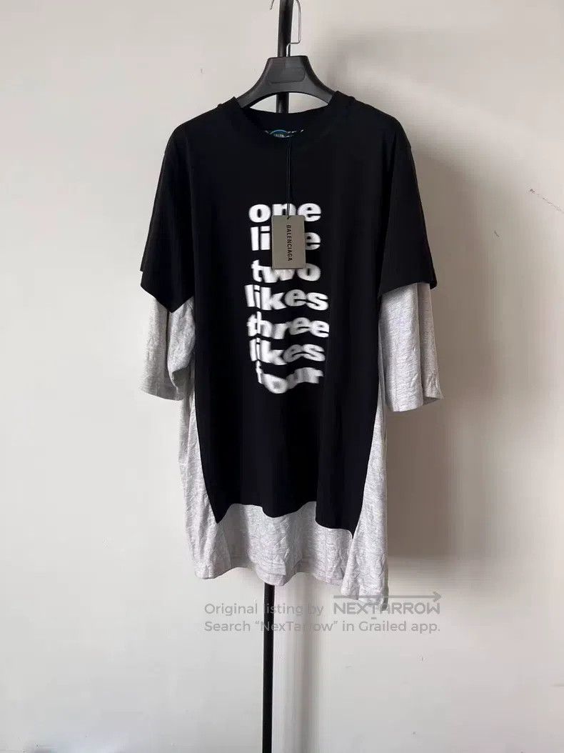 Balenciaga Phantom Letter Combo Short Sleeve T-Shirt