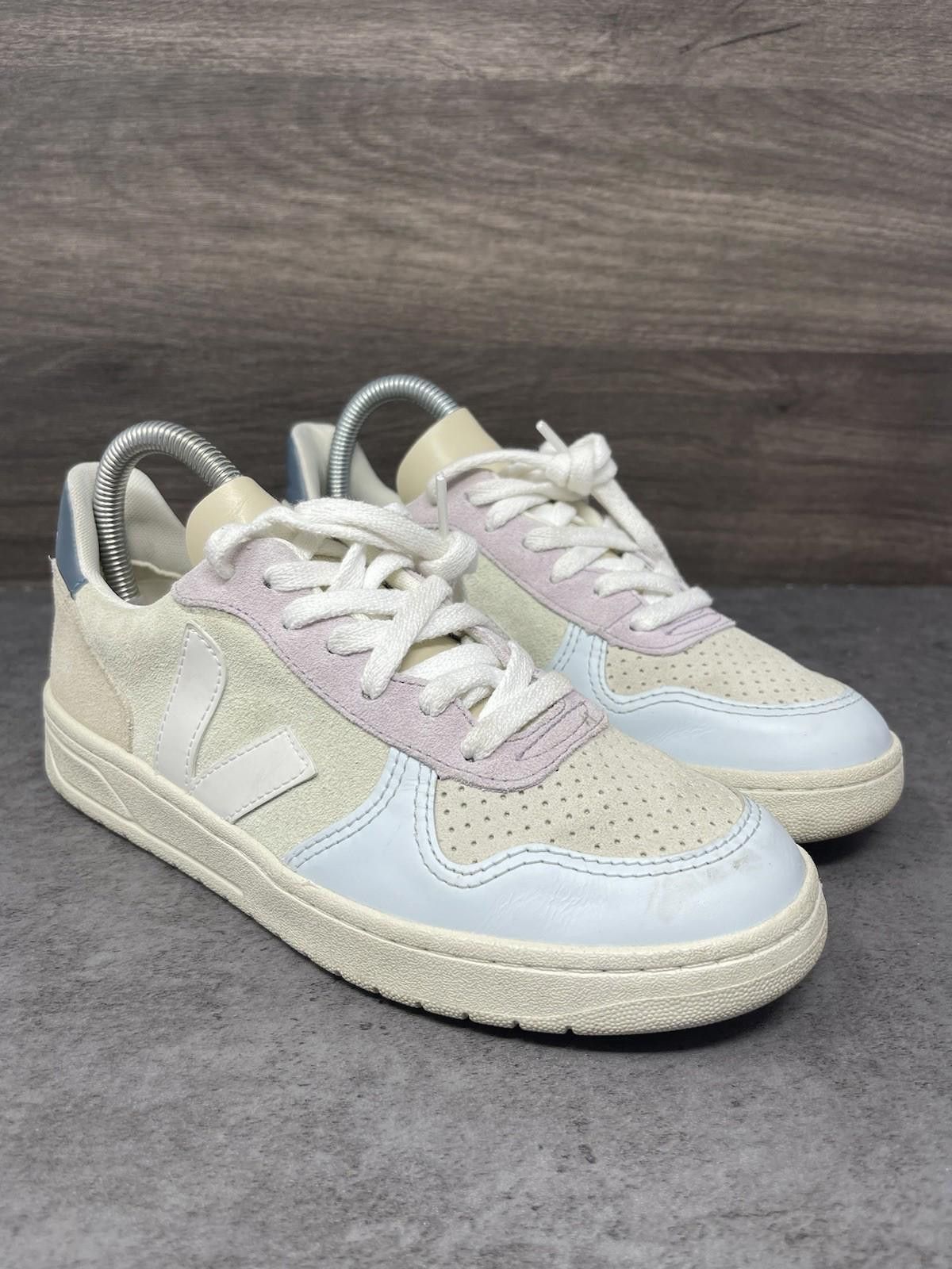 Veja Veja V 10 Sneakers Womens Size 6 Suede Jade White Multicolor Size US 6 / IT 36 - 4 Thumbnail