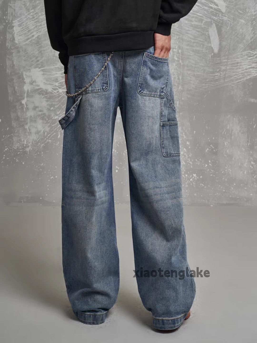 Jean × Vintage washed faded cleanfit loose baggy carpenter pants Size US 32 / EU 48 - 2 Thumbnail