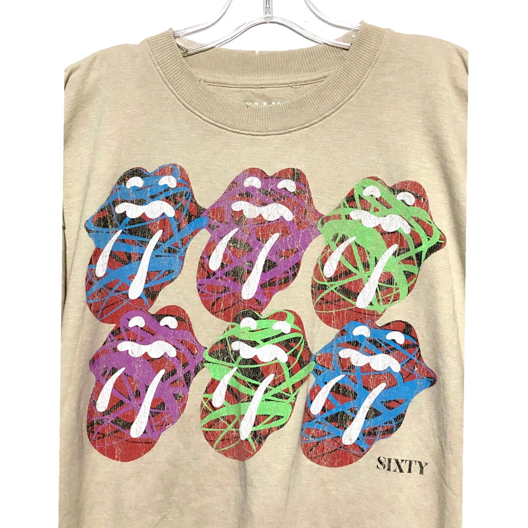 Vintage VINTAGE The Rolling Stones 60th Anniversary Tongue Sweatshirt Womens XL Rock Neon Festival Shirt Size XL / US 12-14 / IT 48-50 - 3 Thumbnail