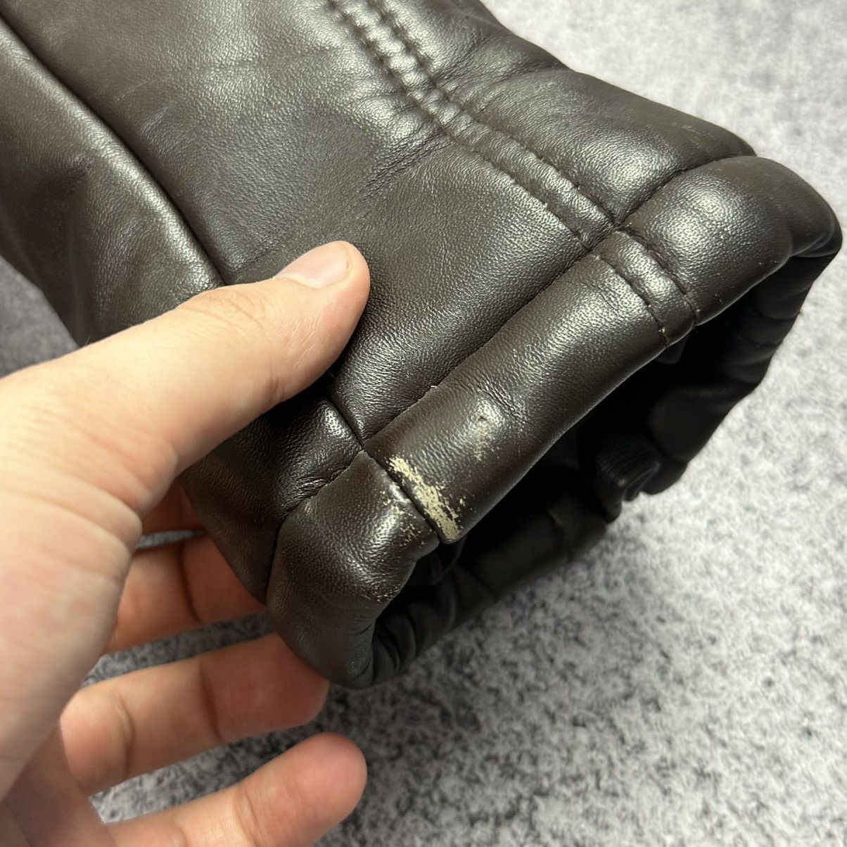 Japanese Brand HORN WORKS Y2K Quilted Padded Leather Brown Size Medium Size US M / EU 48-50 / 2 - 6 Thumbnail