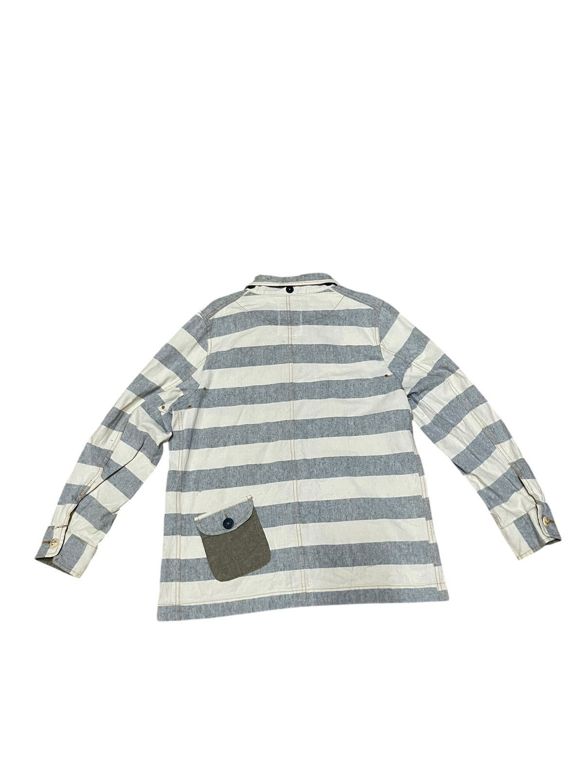 Japanese Brand Vetement Tour Eiffel Striped Workwear Jacket Parachute Size US M / EU 48-50 / 2 - 5 Thumbnail