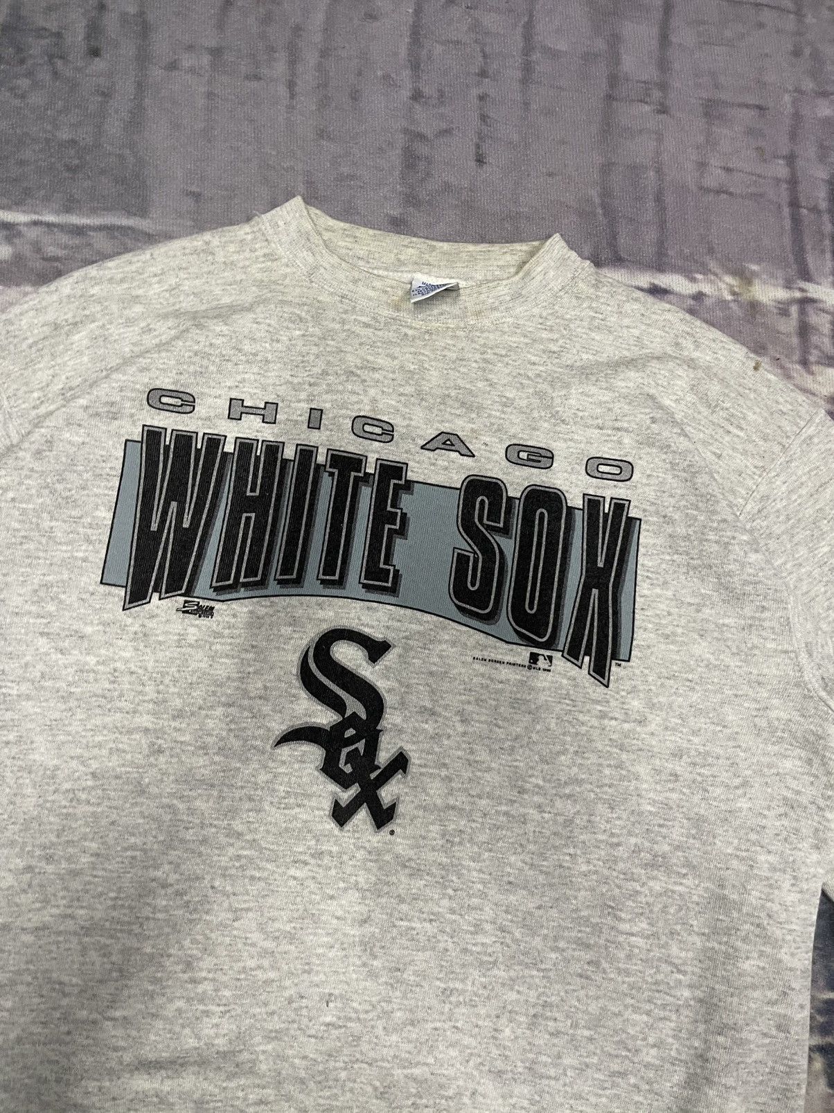 MLB × Salem Sportswear 1992 CHICAGO WHITE SOX CREWNECK ON SALEM TAG SIZE L Size US L / EU 52-54 / 3 - 5 Thumbnail