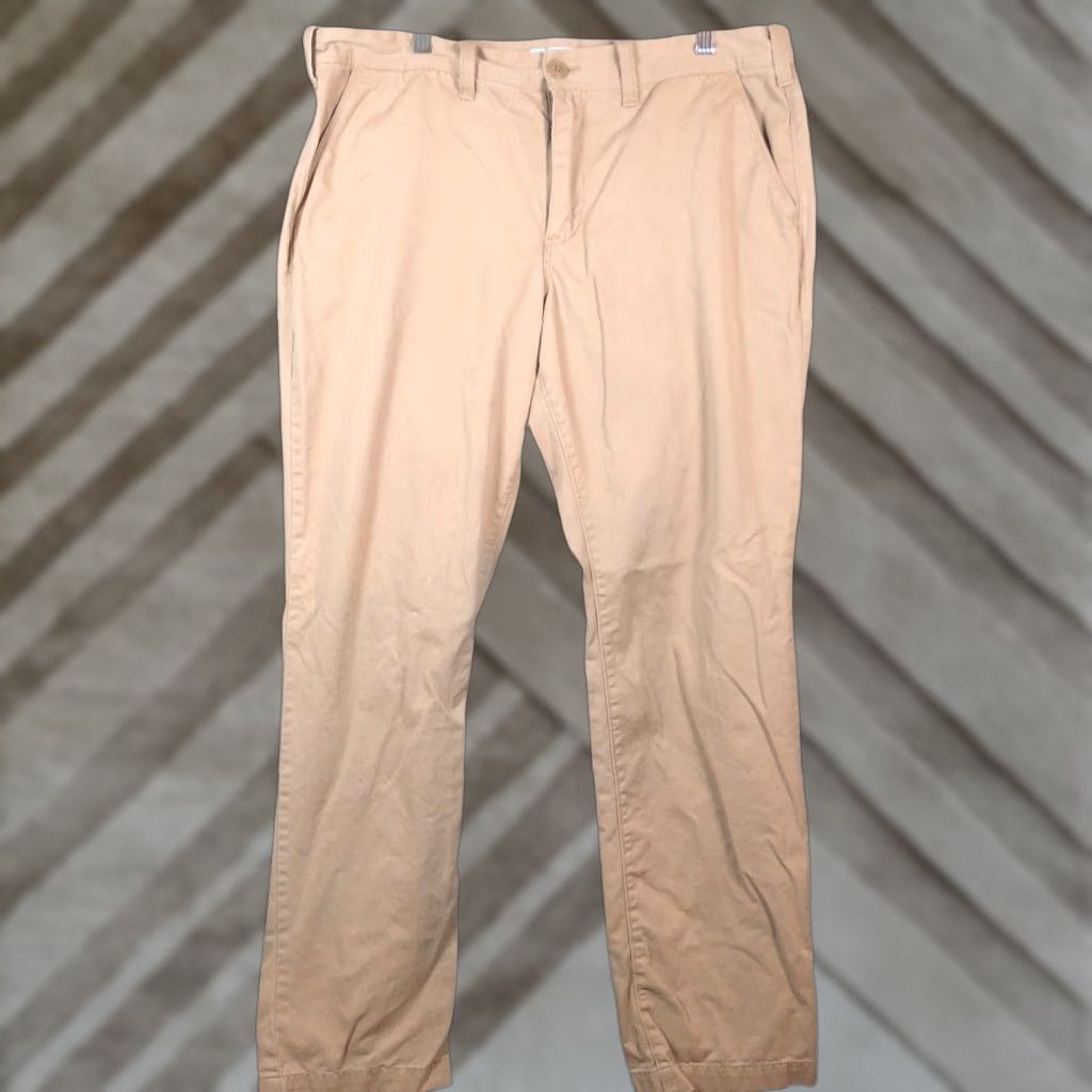 Express Express Pants Tan Mid Rise Slim Fit 36x32 Chino Men Regular Flat Front 100% Cotton Size US 36 / EU 52 - 1 Thumbnail