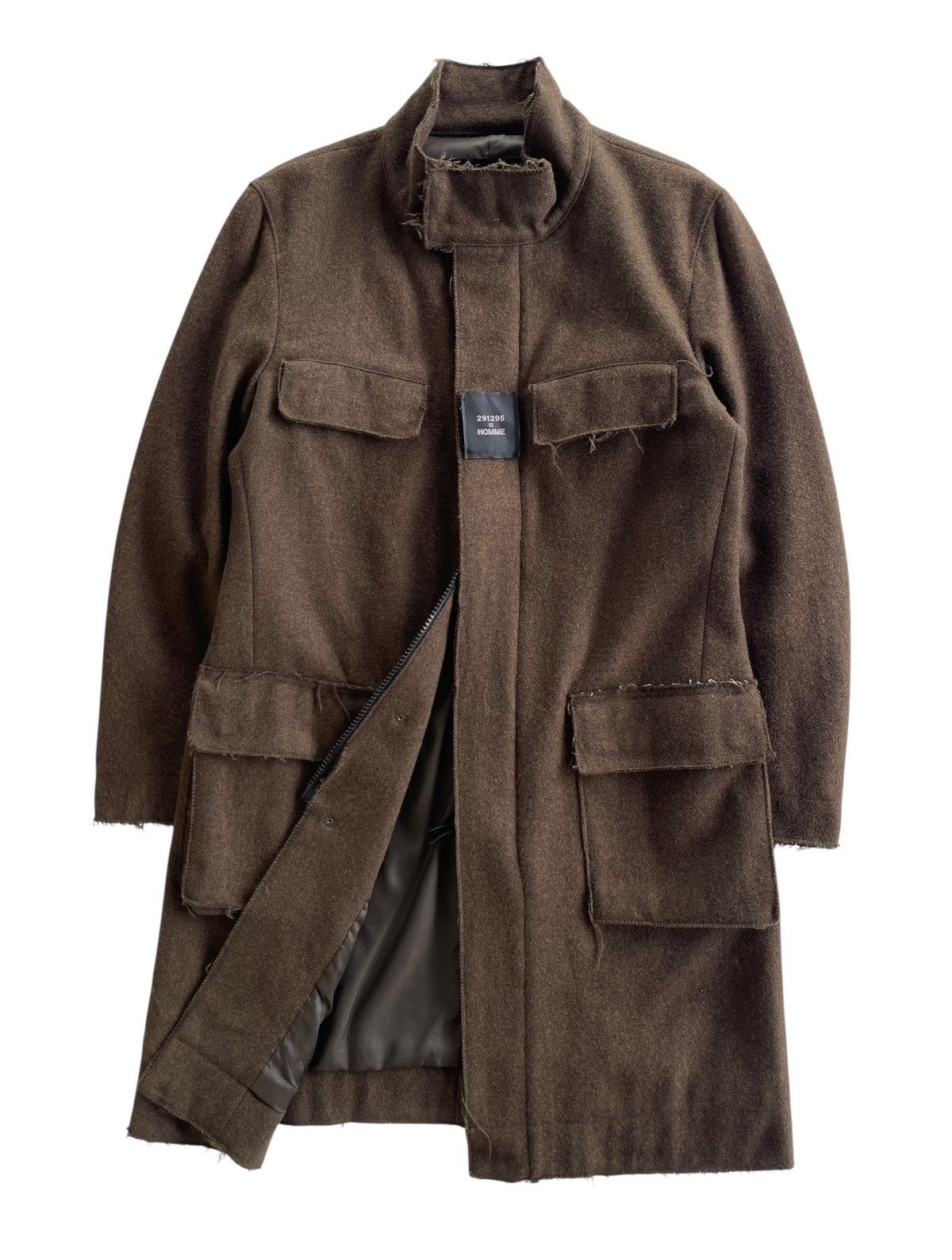 291295=Homme 291295 Homme Olive Green Cutoff Archive Coat Size US M / EU 48-50 / 2 - 4 Thumbnail