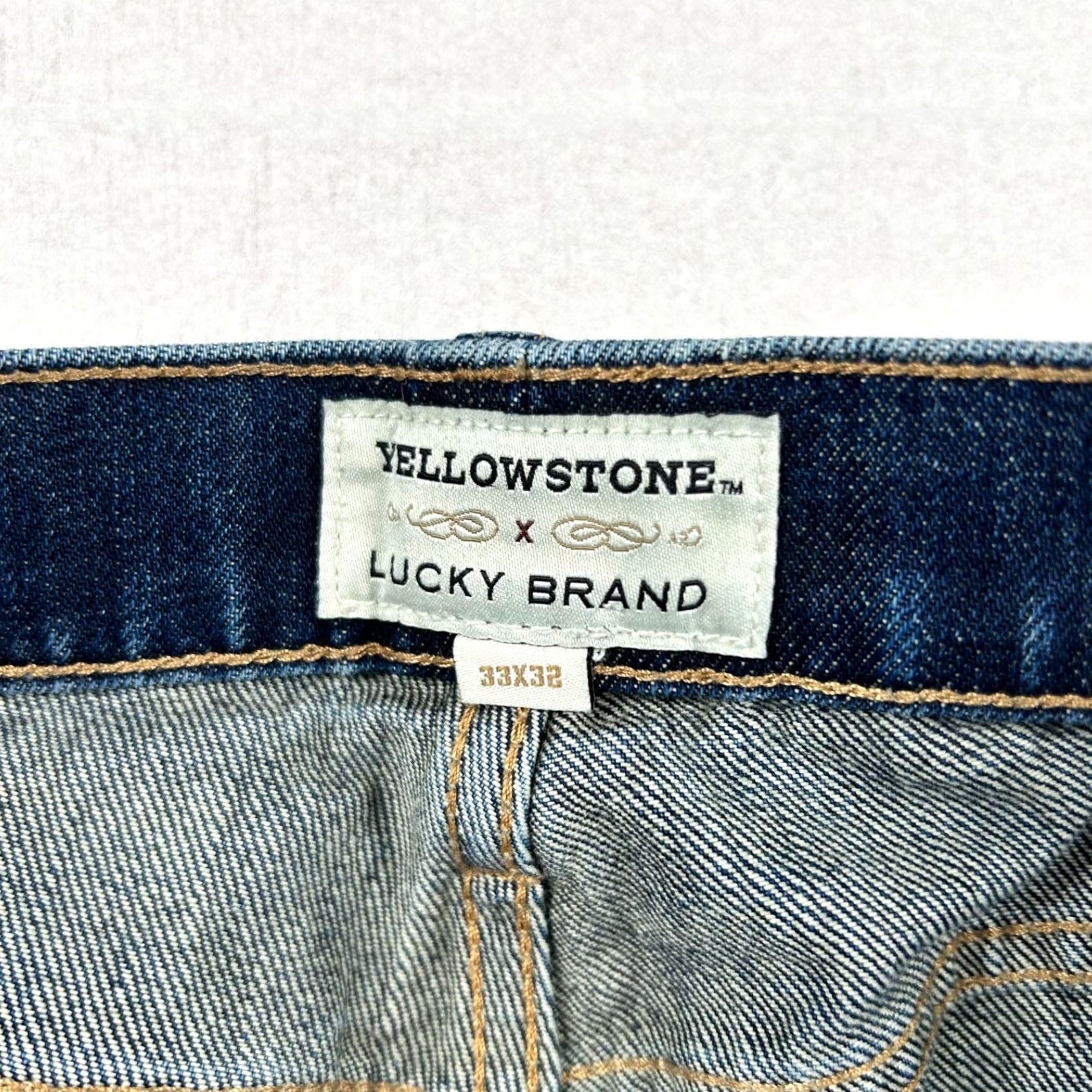Lucky Brand VINTAGE Yellowstone x Lucky Brand Jeans Mens 33x32 Selvedge Denim 363 Straight Jeans 34 32 Blue 100% Cotton Denim Regular Relaxed Mid Rise Mens Shoes? Size US 34 / EU 50 - 5 Thumbnail