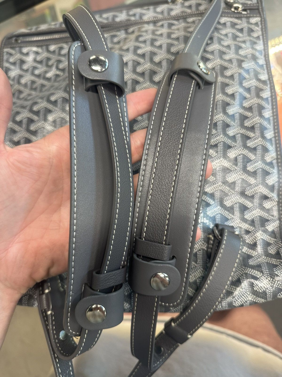 Goyard Goyard Gray Goyard Saint Léger Backpack Gray Size ONE SIZE - 9 Thumbnail