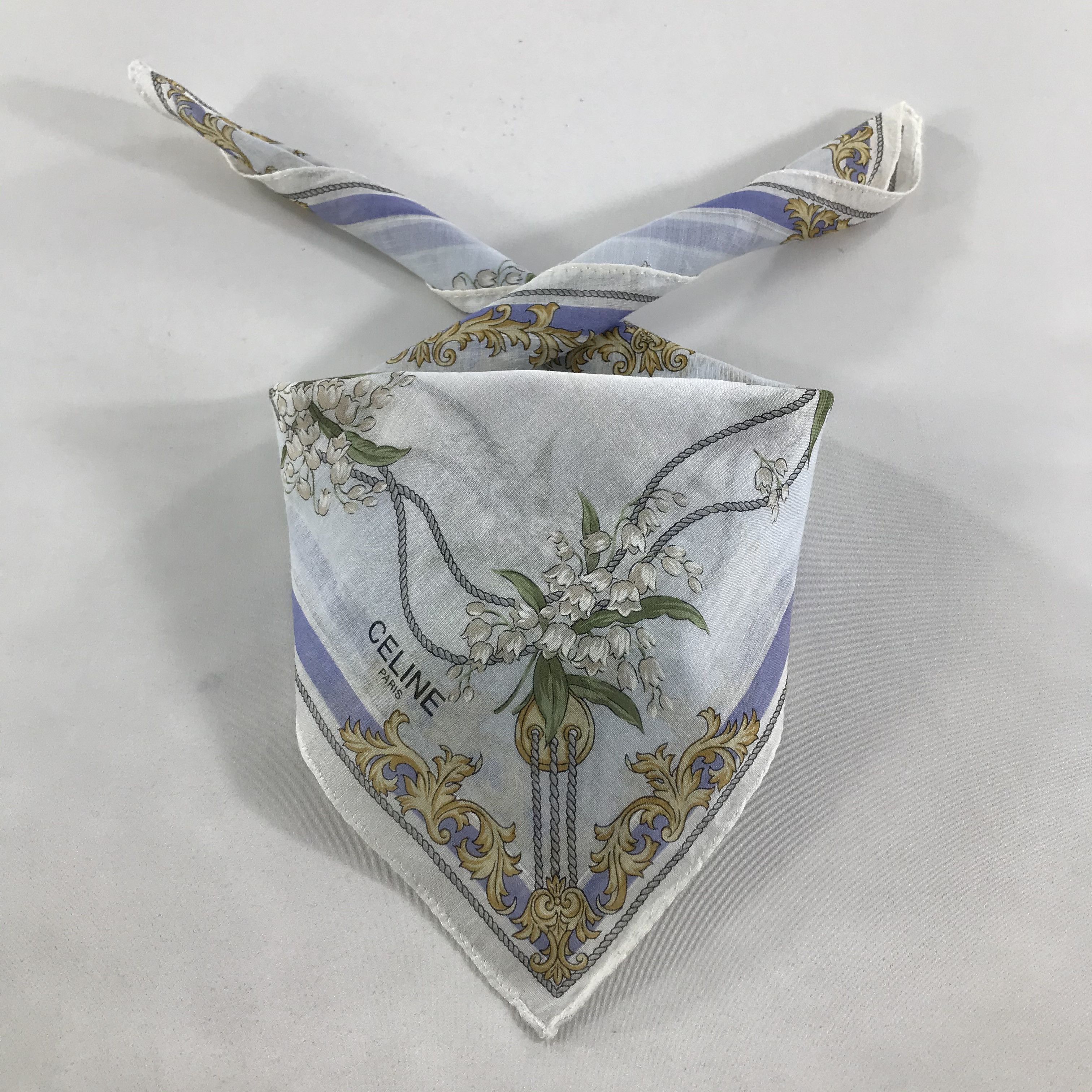 Celine × Vintage Celine Bandana / Handkerchief / Neckerchief - S1681 Size ONE SIZE - 3 Thumbnail