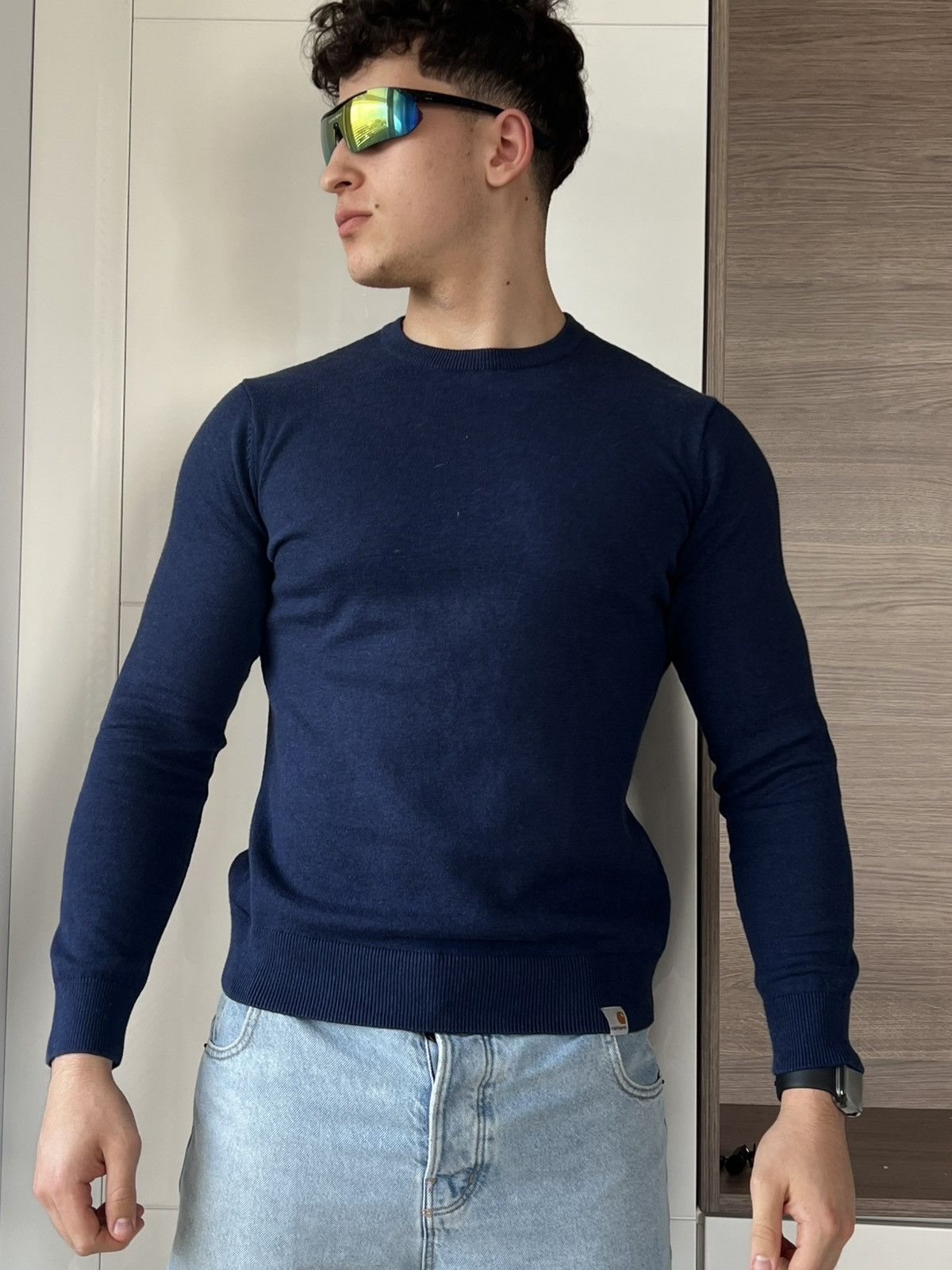 Carhartt × Carhartt Wip ‼️Carhartt Box Logo Knitwear Casual Sweater‼️ Size US S / EU 44-46 / 1 - 2 Thumbnail