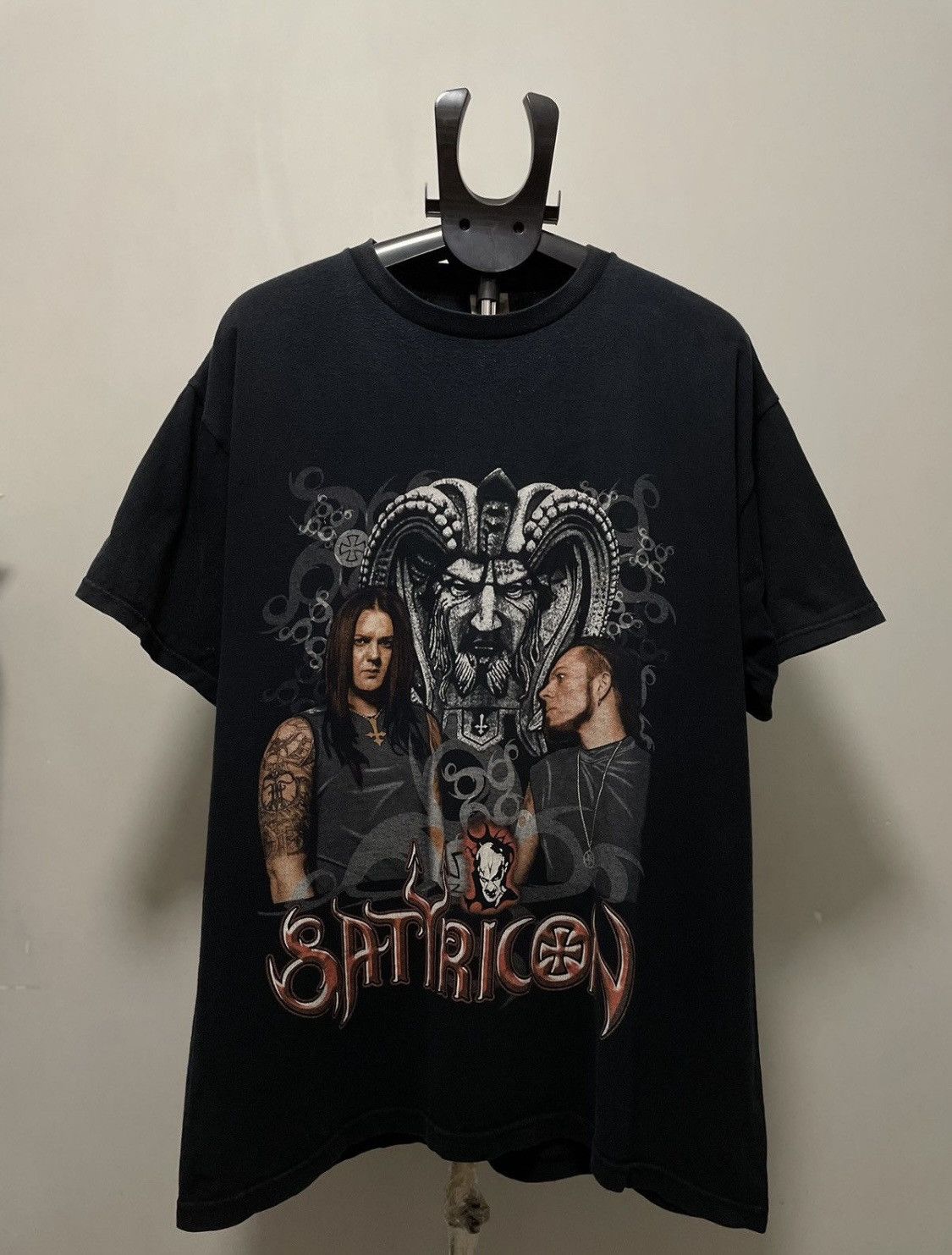 Band Tees × Vintage Satyricon Vintage Black Metal Shirt Size US XL / EU 56 / 4 - 1 Thumbnail