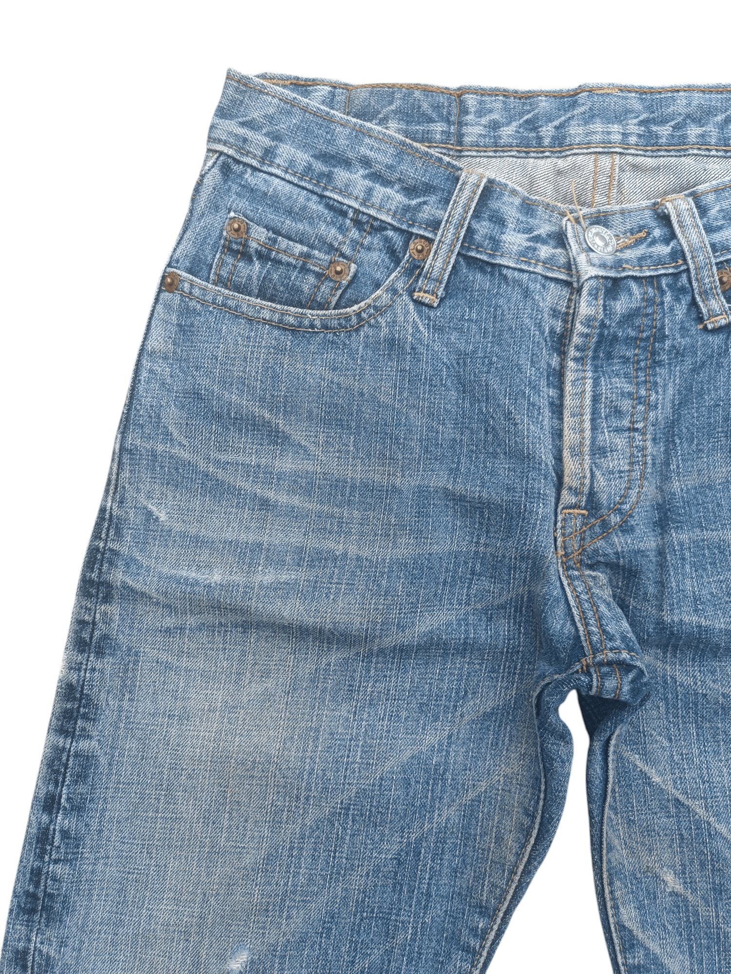 If Six Was Nine × Levi's × Vintage Vintage Levis Jeans Flare Whisker Faded Big E [E194] Size US 28 / EU 44 - 8 Thumbnail